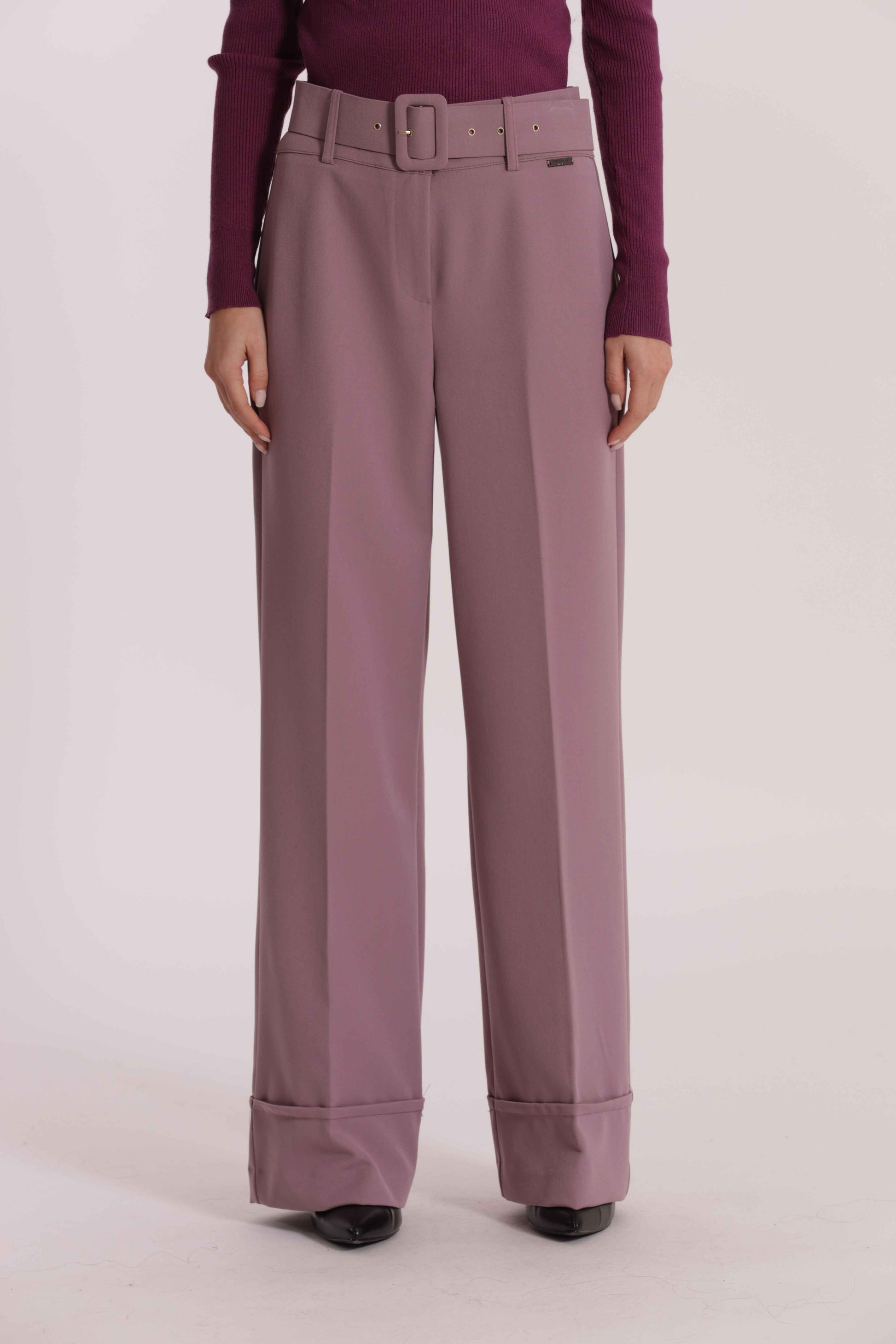 PANTALONE CON CINTURA IN POLYVISCOSA