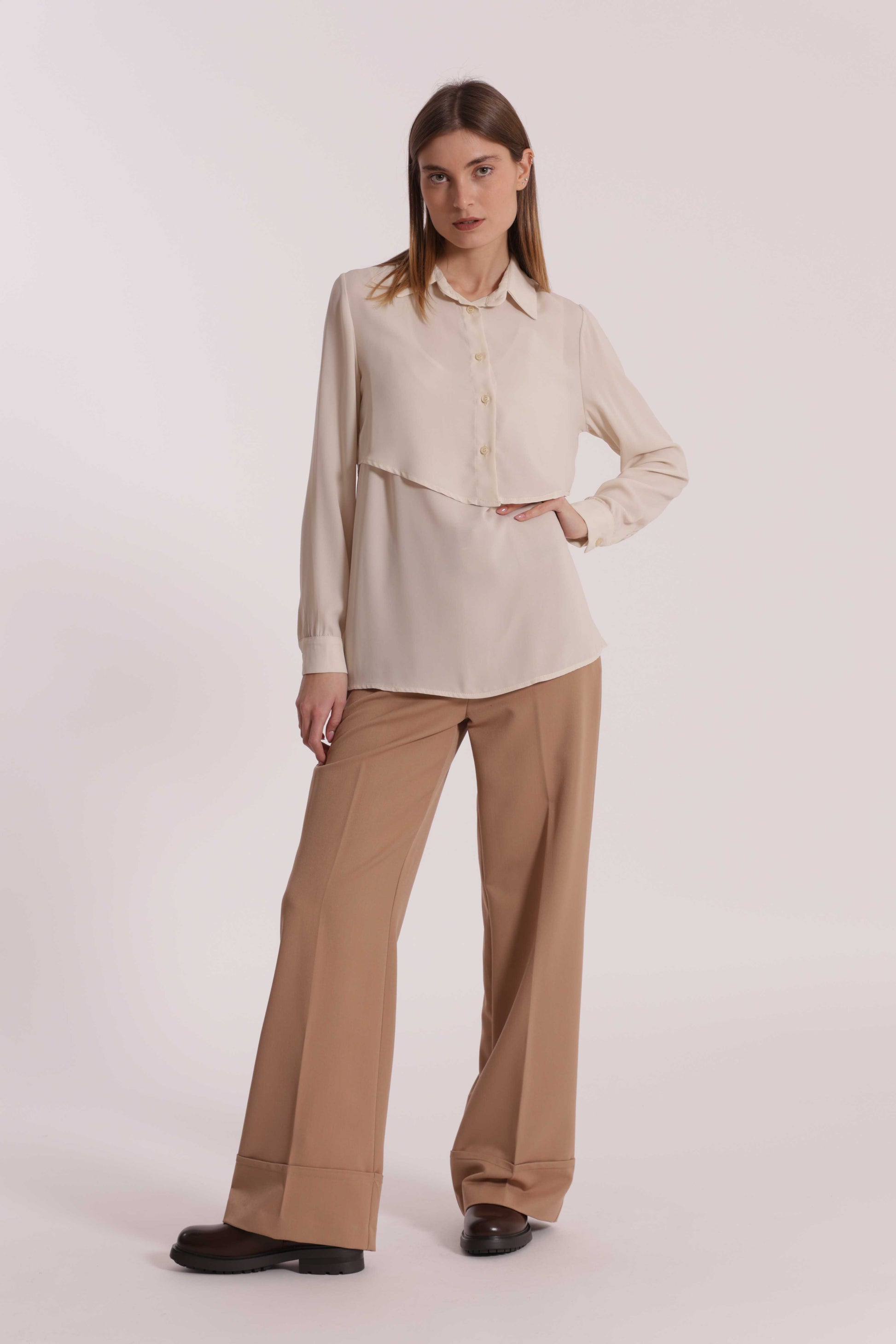 PANTALONE CON CINTURA IN POLYVISCOSA