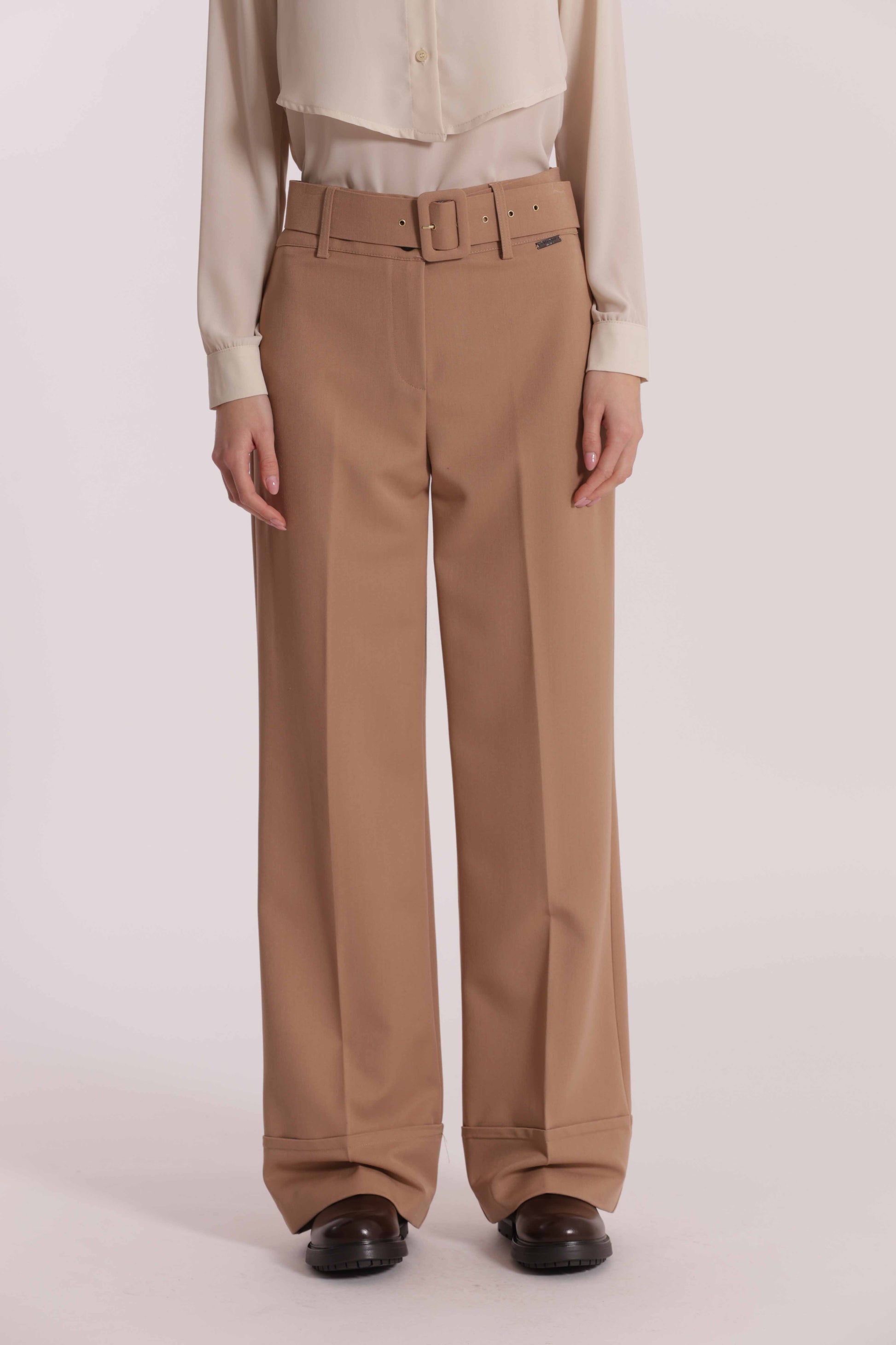 PANTALONE CON CINTURA IN POLYVISCOSA