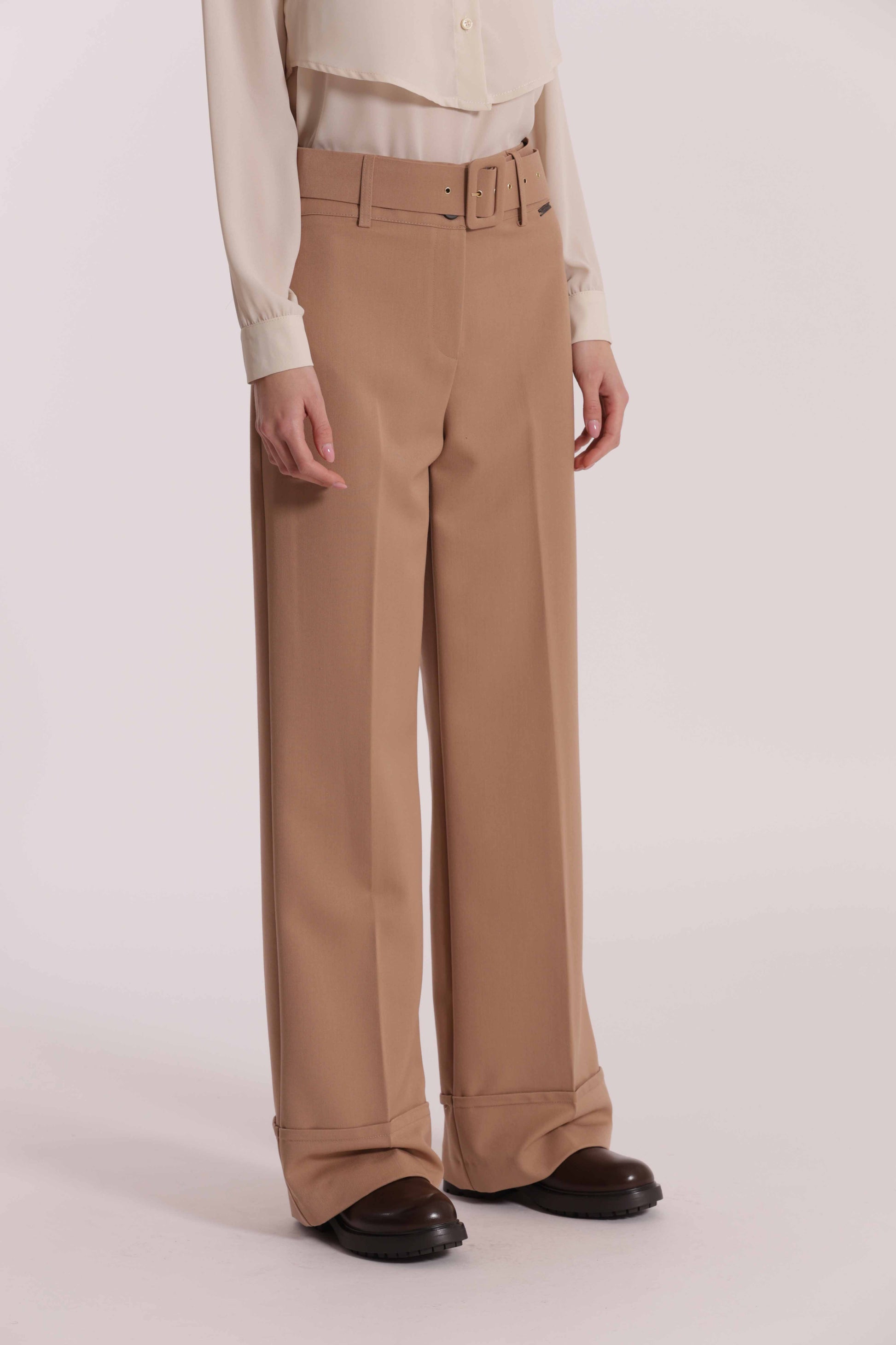 PANTALONE CON CINTURA IN POLYVISCOSA