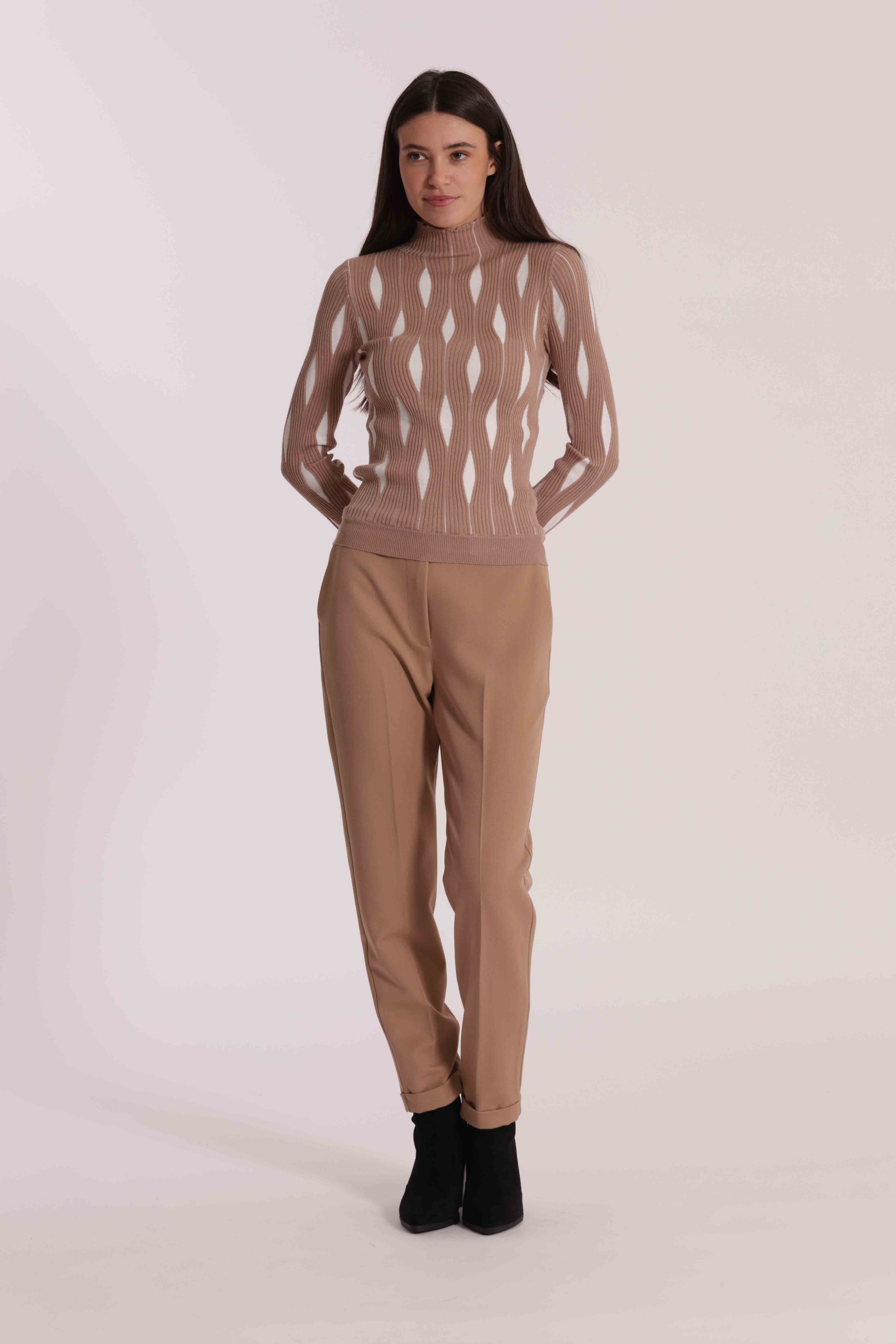 PANTALONE SIGARETTA IN POLYVISCOSA
