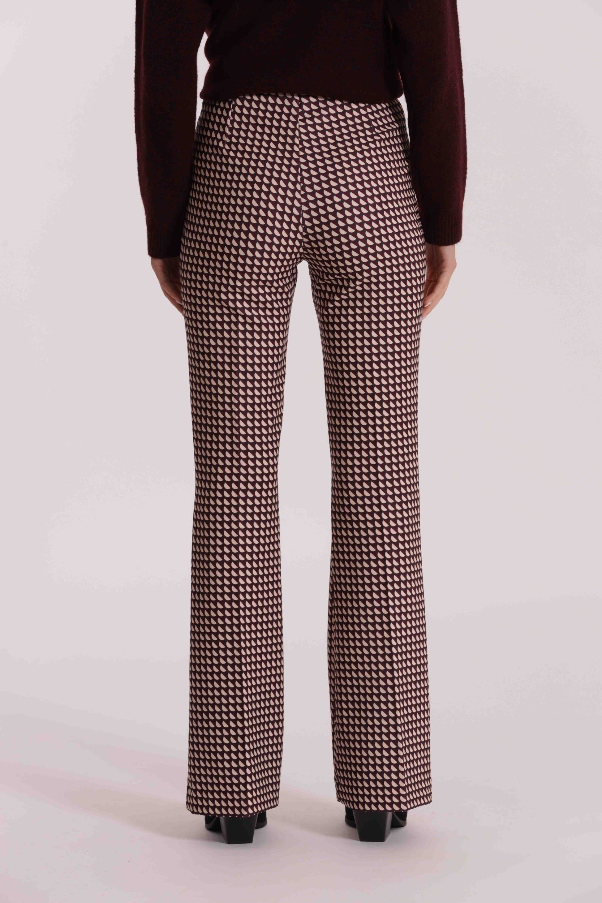 PANTALONE FLARE IN TECNICO FANTASIA GEO