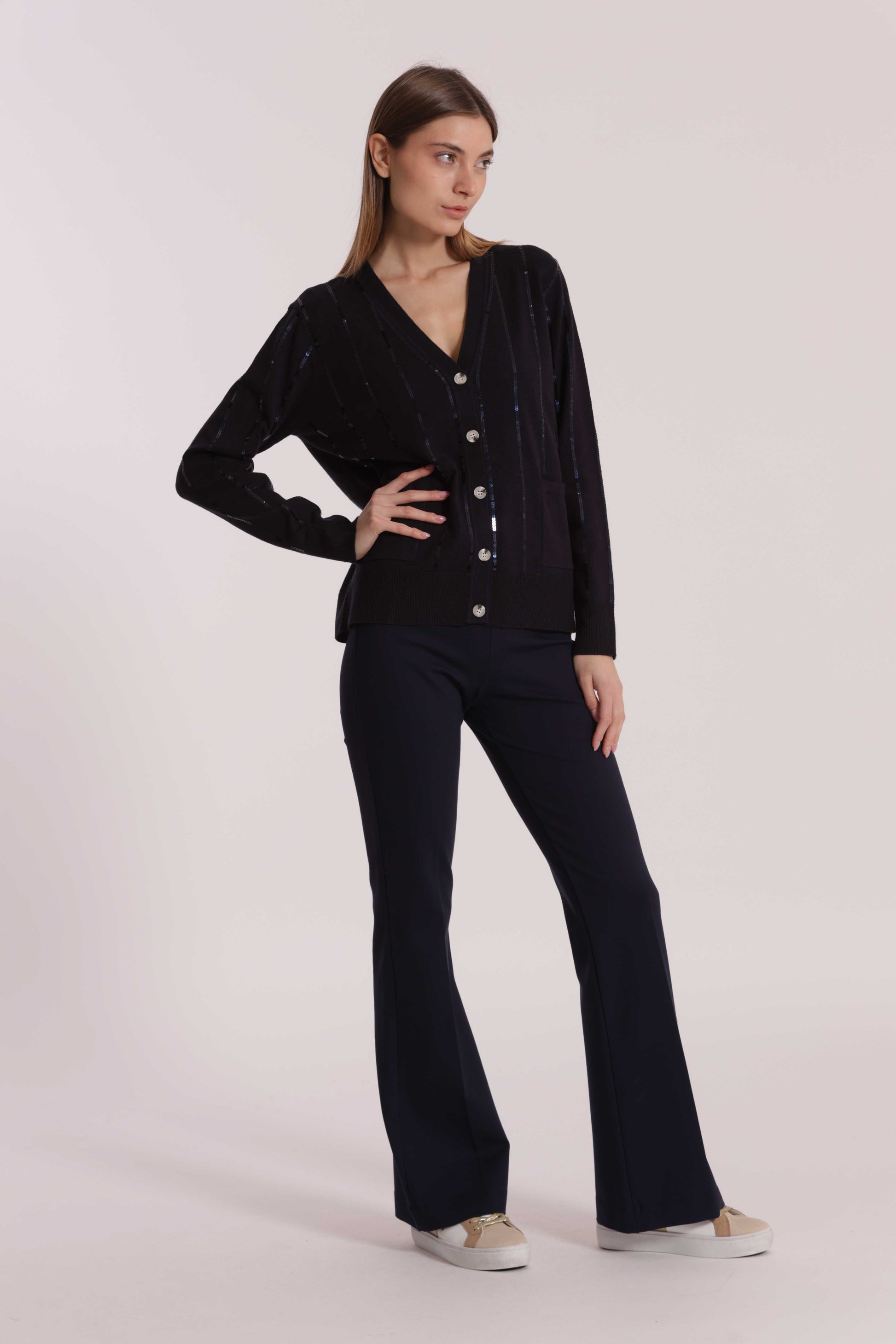 PANTALONE FLARE IN PUNTO MILANO