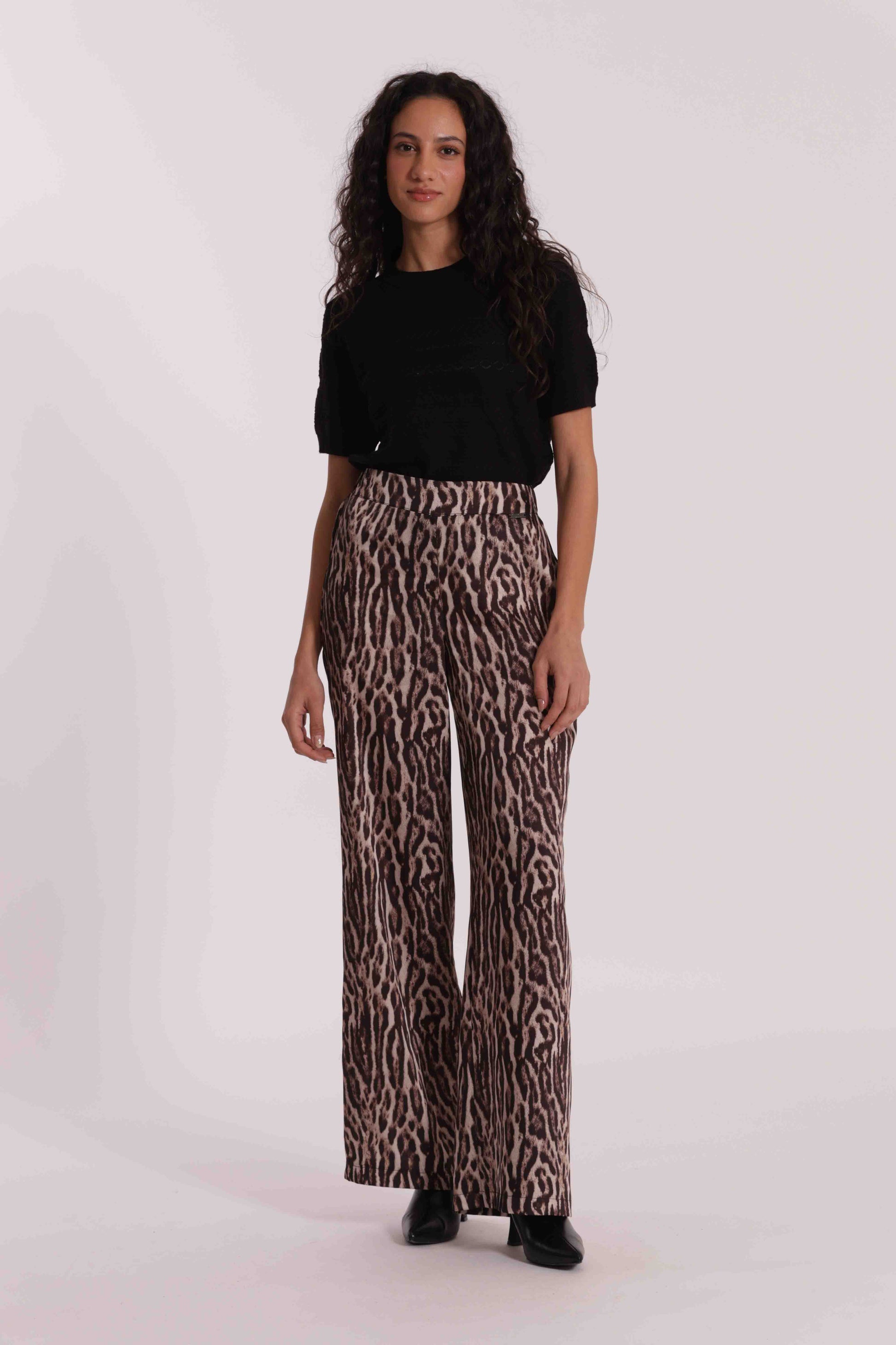 PANTALONE PALAZZO FANTASIA ANIMALIER