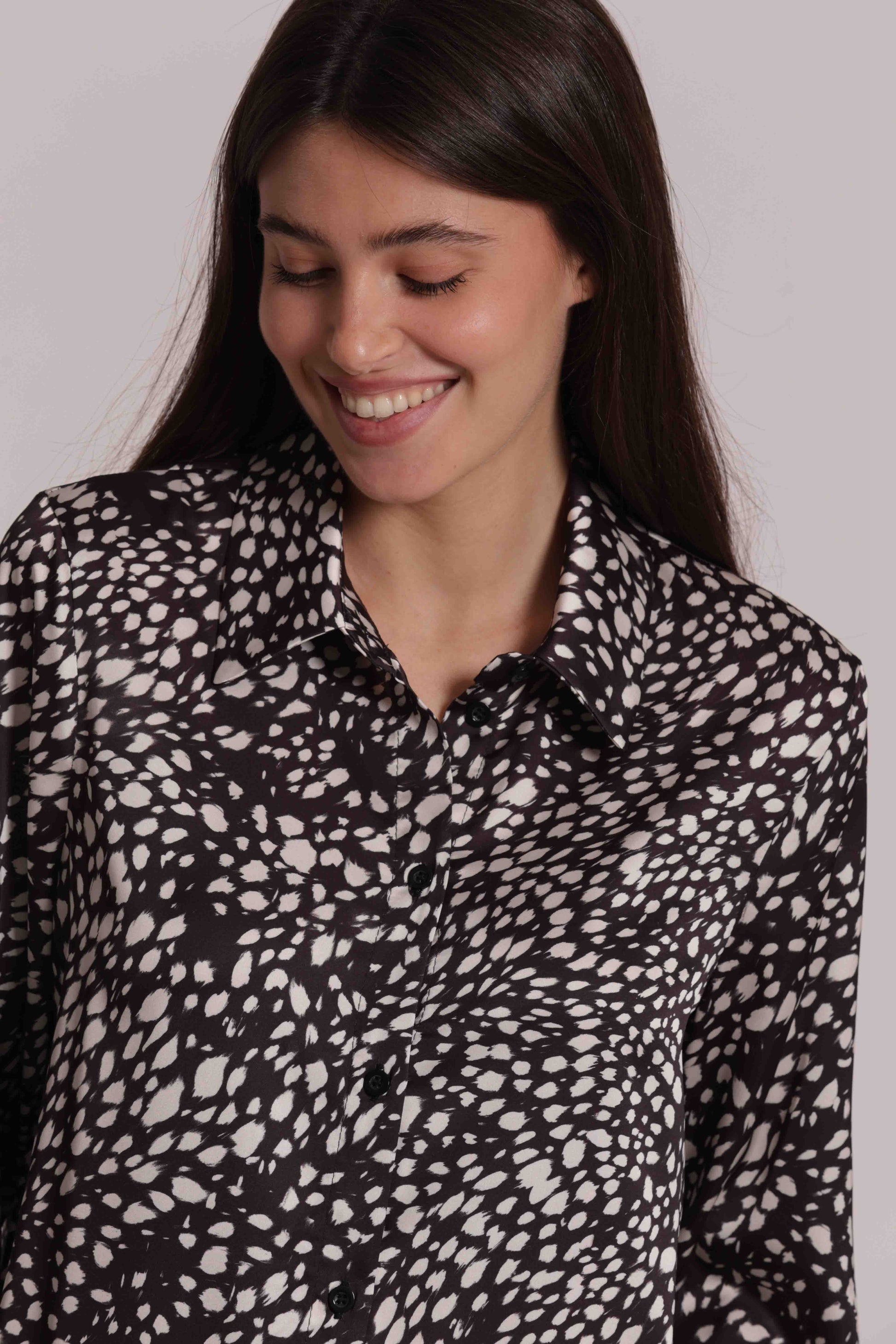 MIMI MUA FIRENZE-CAMICIA UOMO FANTASIA MACULATO