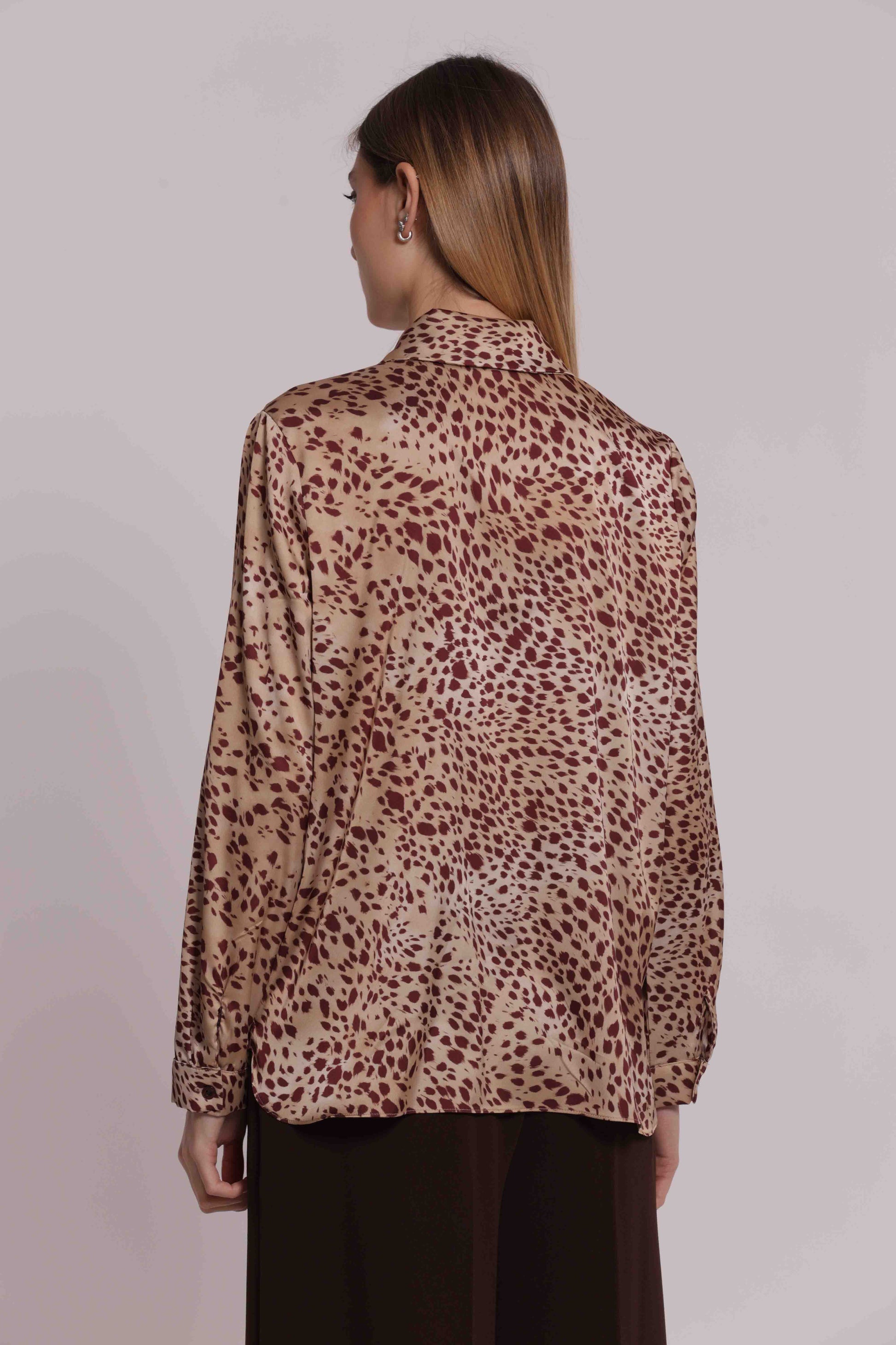 MIMI MUA FIRENZE-CAMICIA UOMO FANTASIA MACULATO