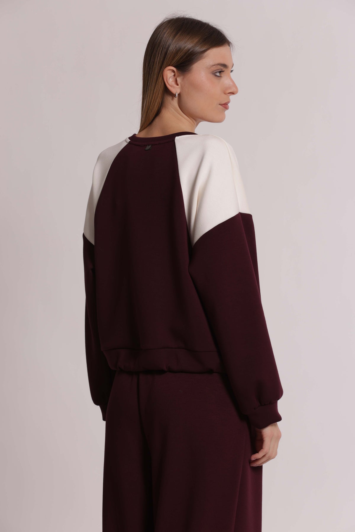 MIMI MUA FIRENZE-FELPA BICOLOR CON COULISSE