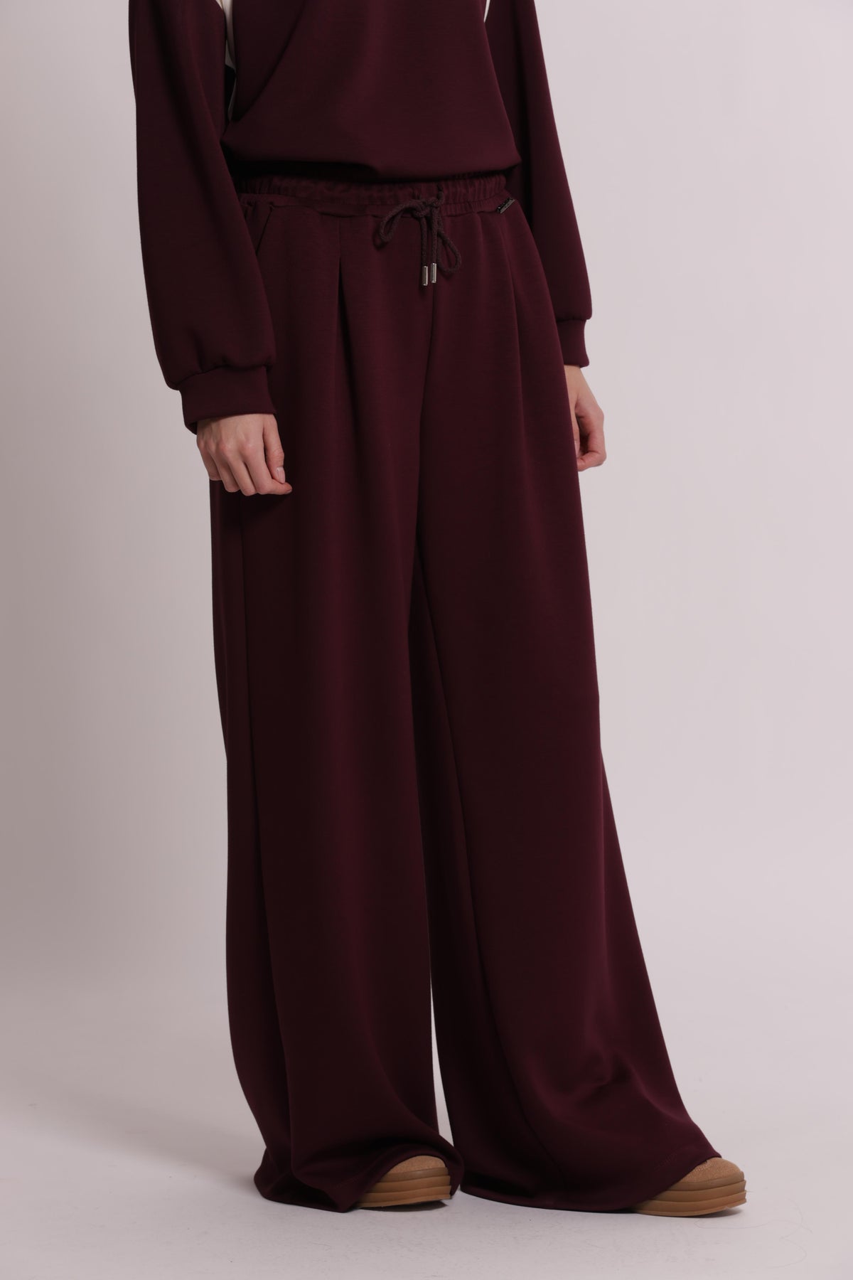 MIMI MUA FIRENZE-PANTALONE DI FELPA PALAZZO