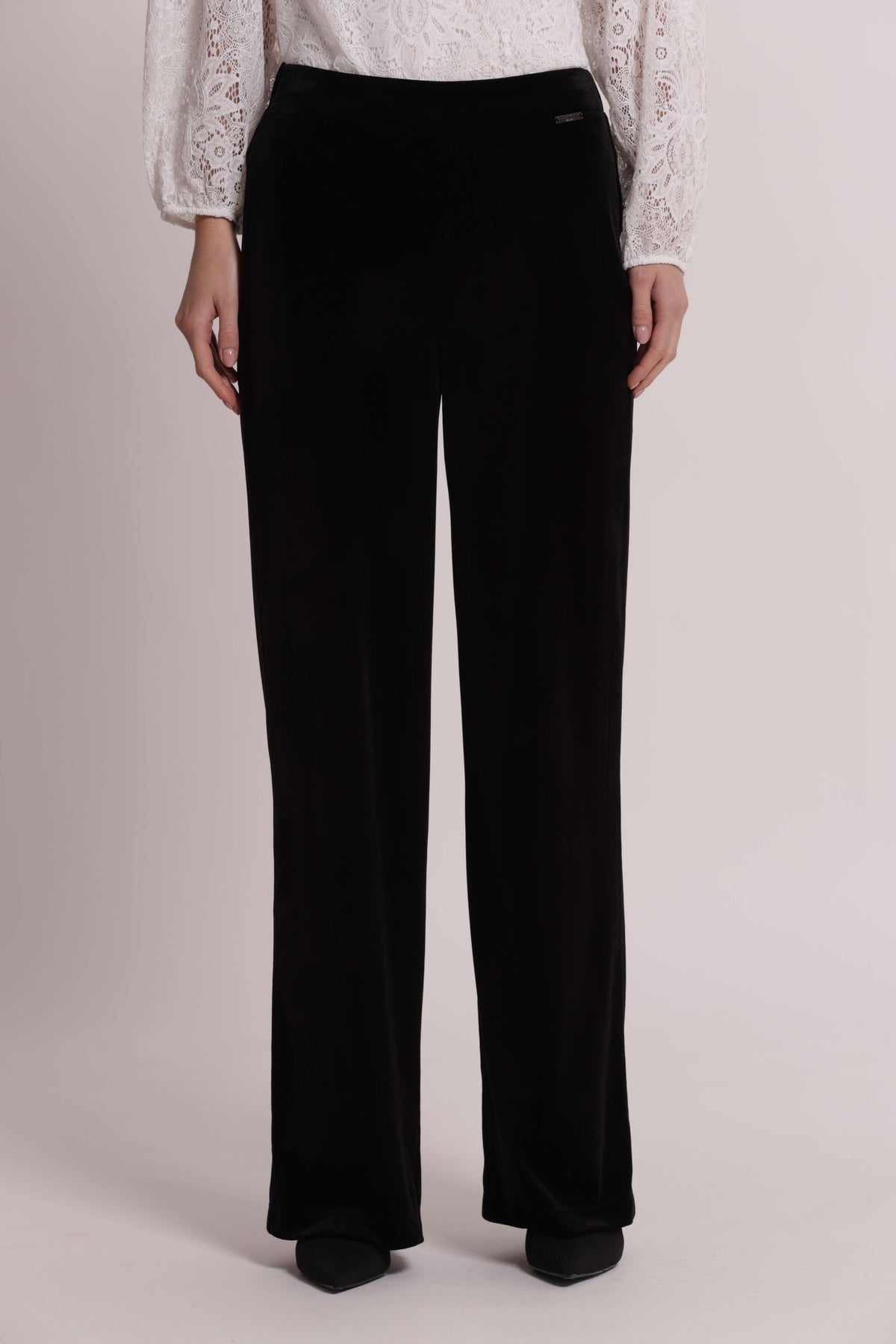MIMI MUA FIRENZE-PANTALONE PALAZZO IN VELLUTO