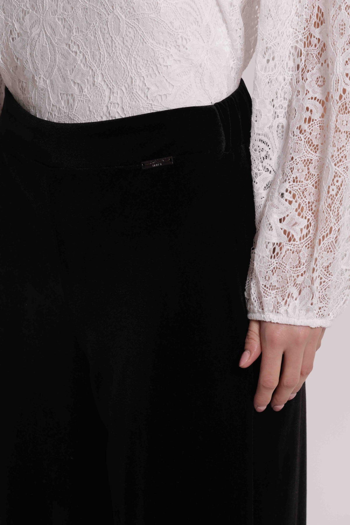 MIMI MUA FIRENZE-PANTALONE PALAZZO IN VELLUTO