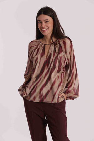 BLUSA SCOLLO TONDO FANTASIA PARADISEA