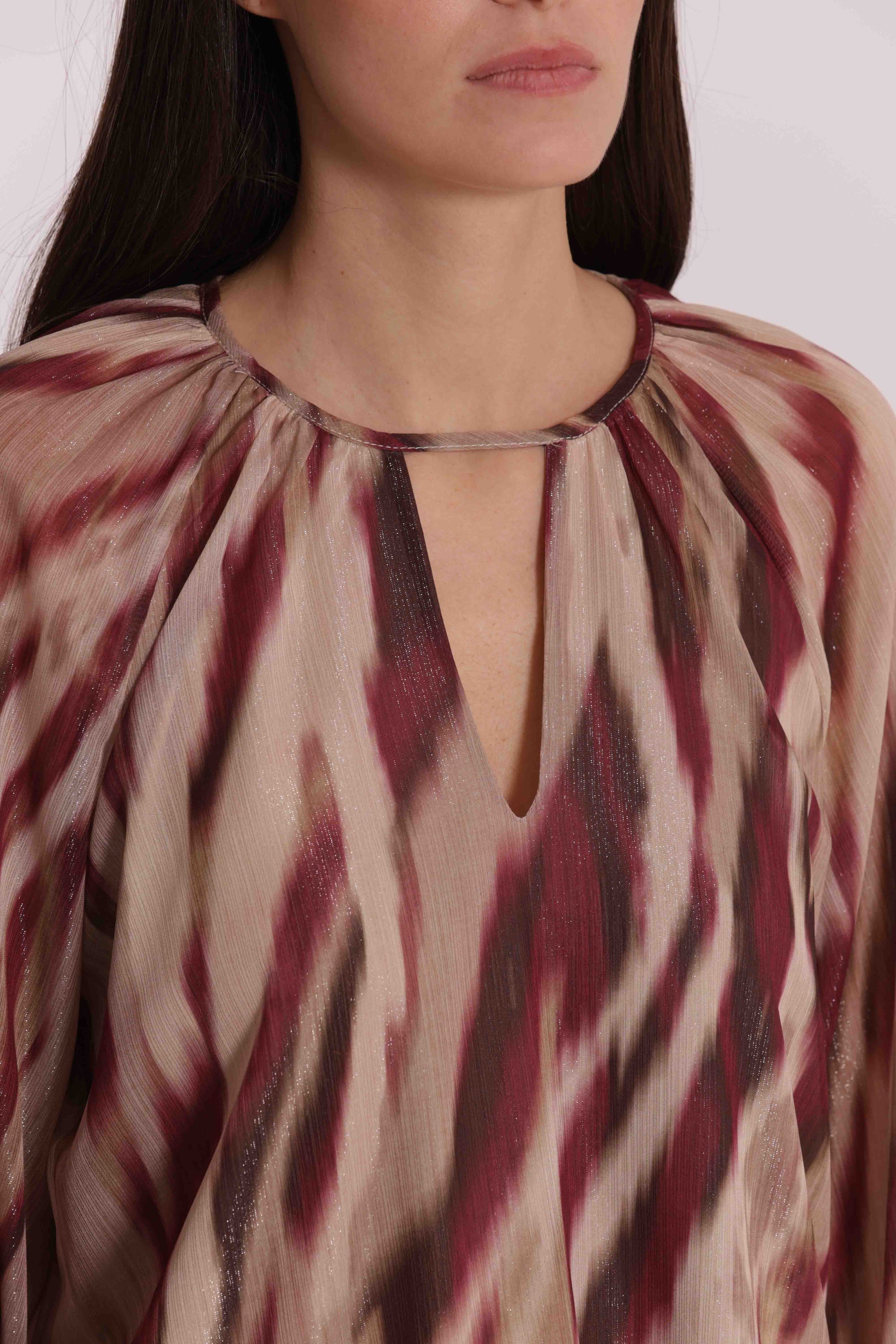 BLUSA SCOLLO TONDO FANTASIA PARADISEA