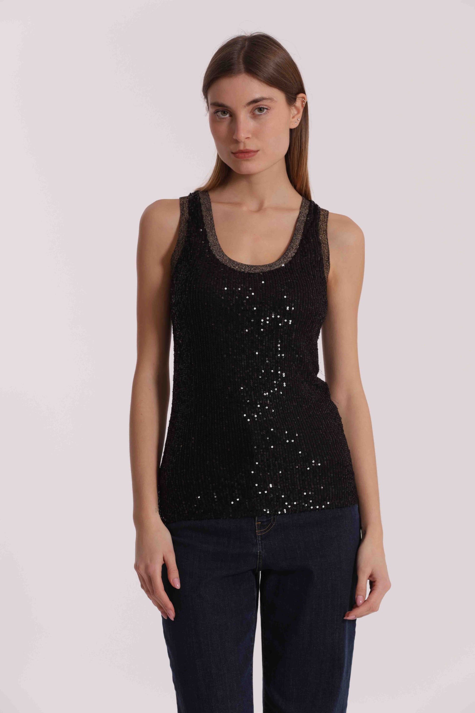 MIMI MUA FIRENZE-TOP DI PAILLETTES