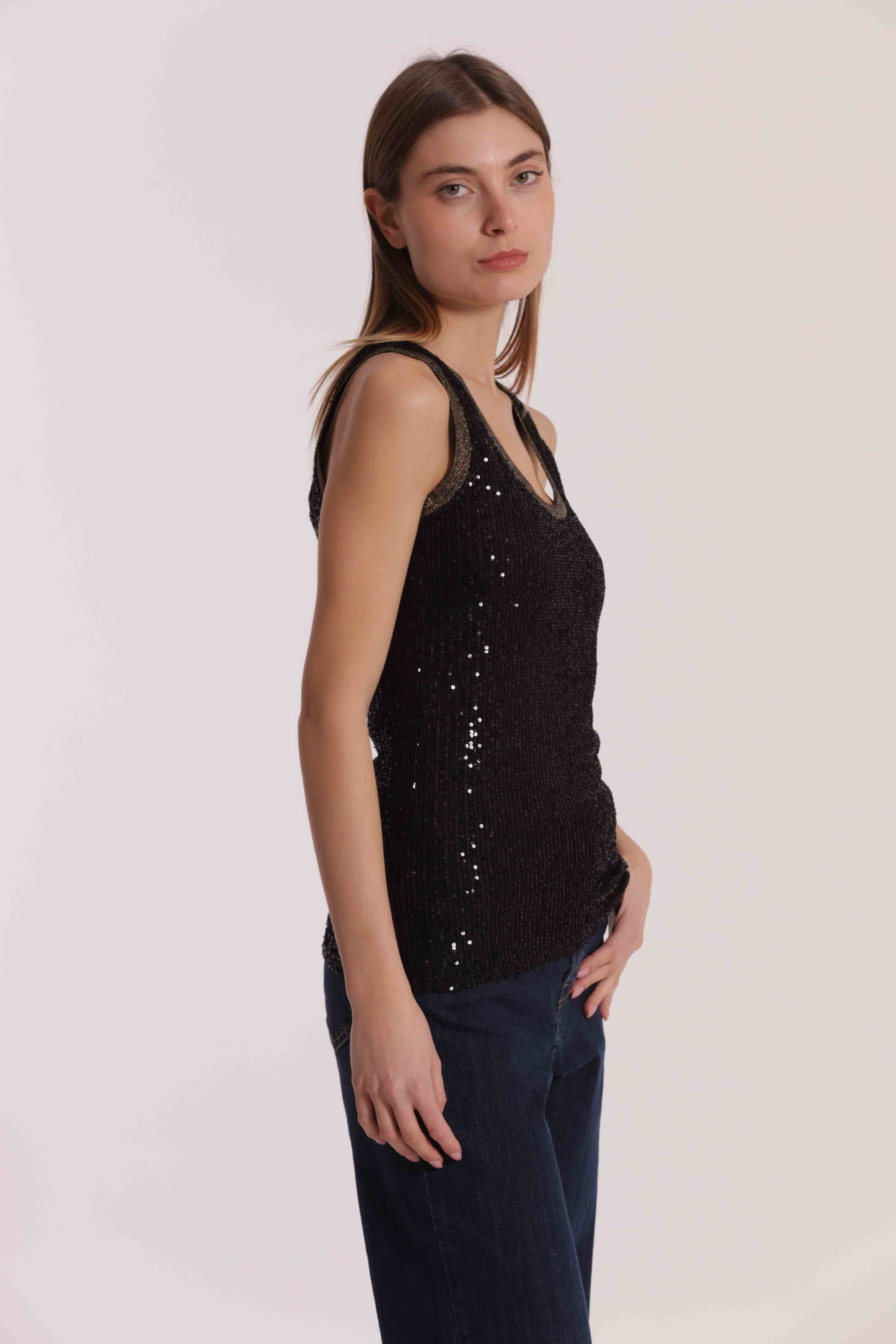 MIMI MUA FIRENZE-TOP DI PAILLETTES