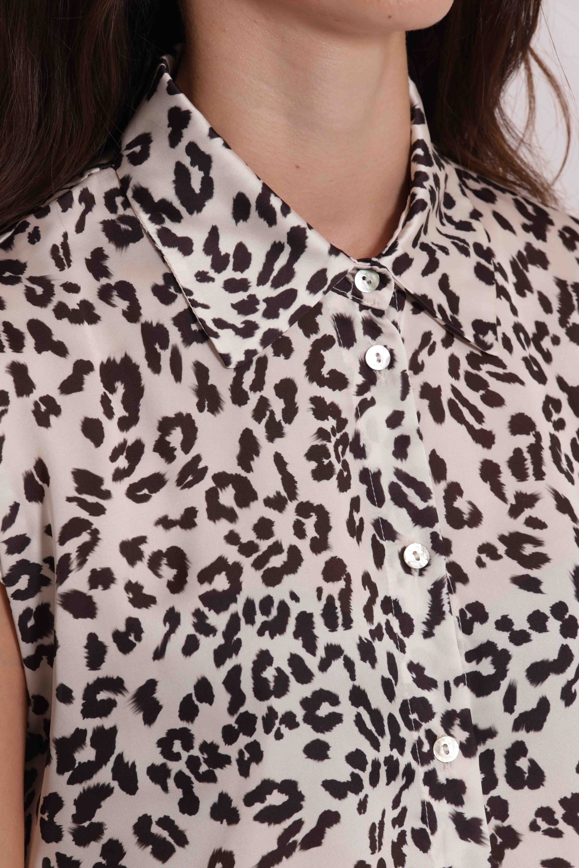 CAMICIA MANICHE CORTE ANIMALIER