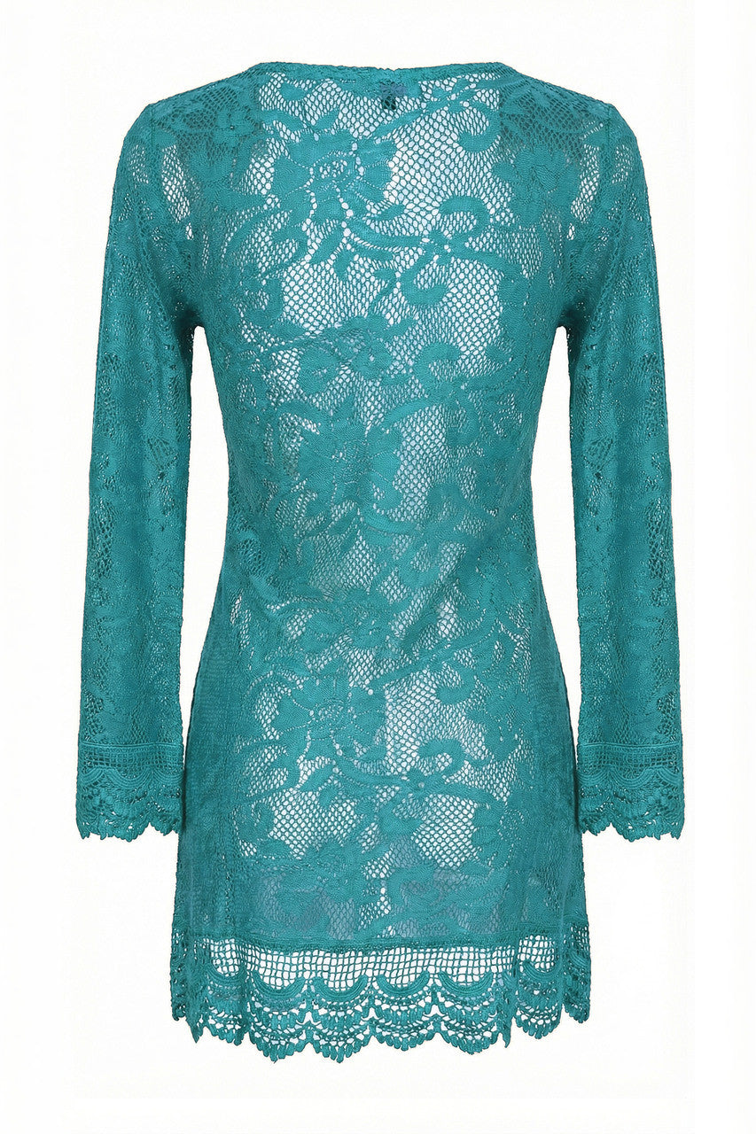 Minidress colors in pizzo floreale