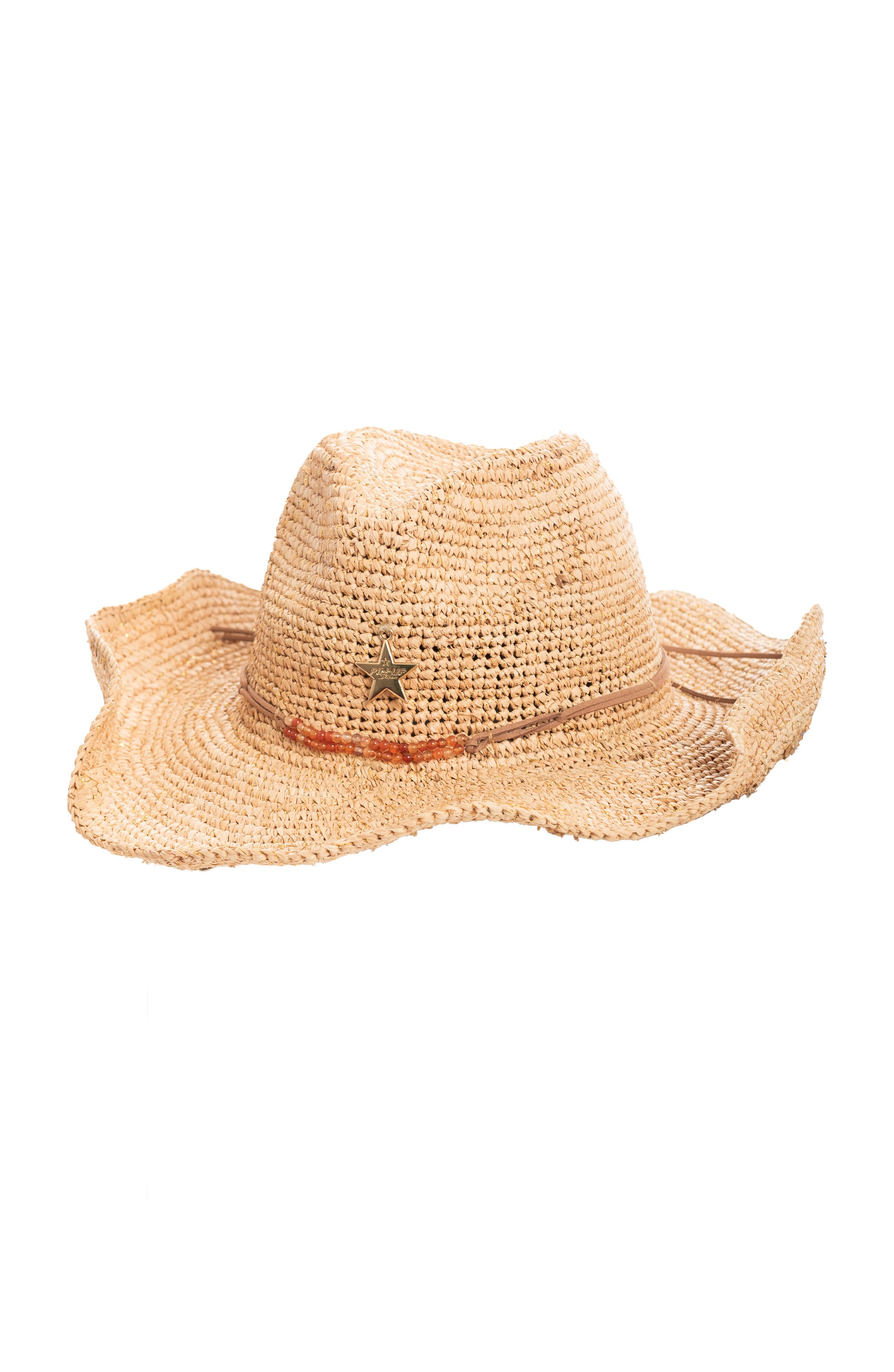 CAPPELLO RAFIA PIN-UP STARS