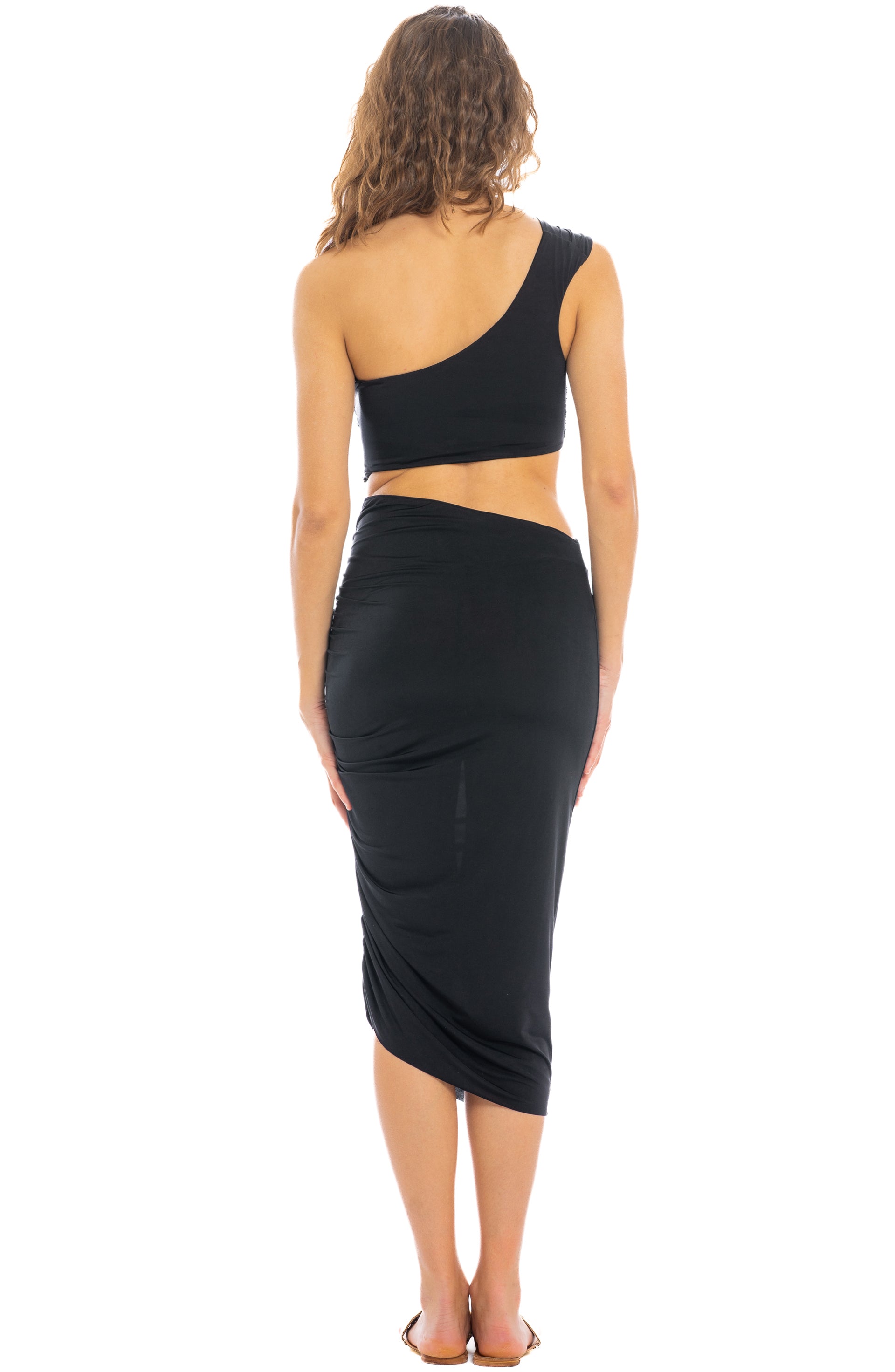 Abito Lungo Monospalla Cut-out