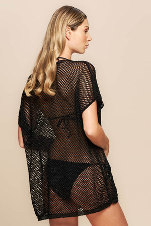PEPITA-MAGLIA A RETE LUREX NERO