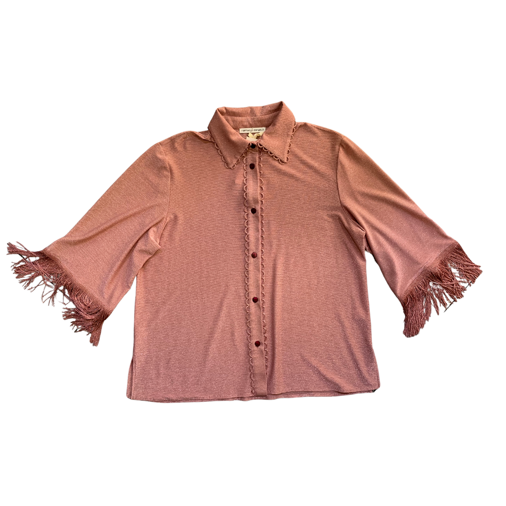 CAMICIA LUREX CON FRANGE