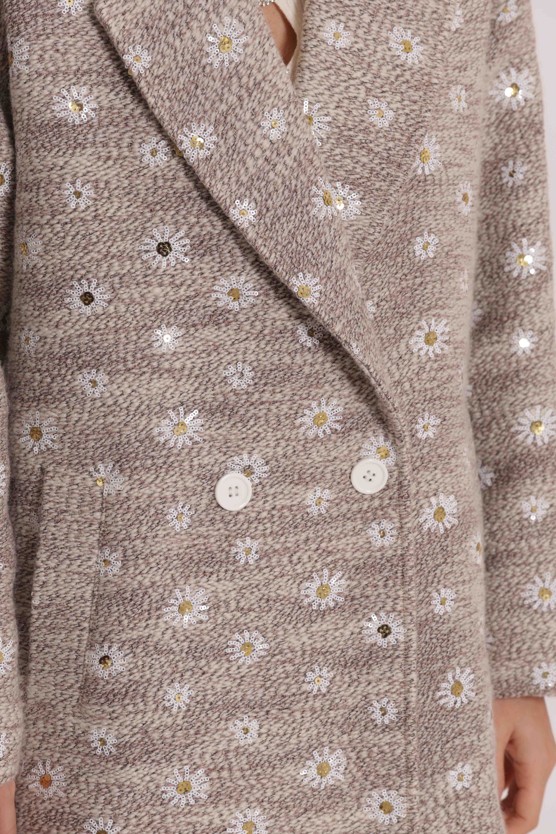 GIACCONE CON MARGHERITE DI PAILLETTES