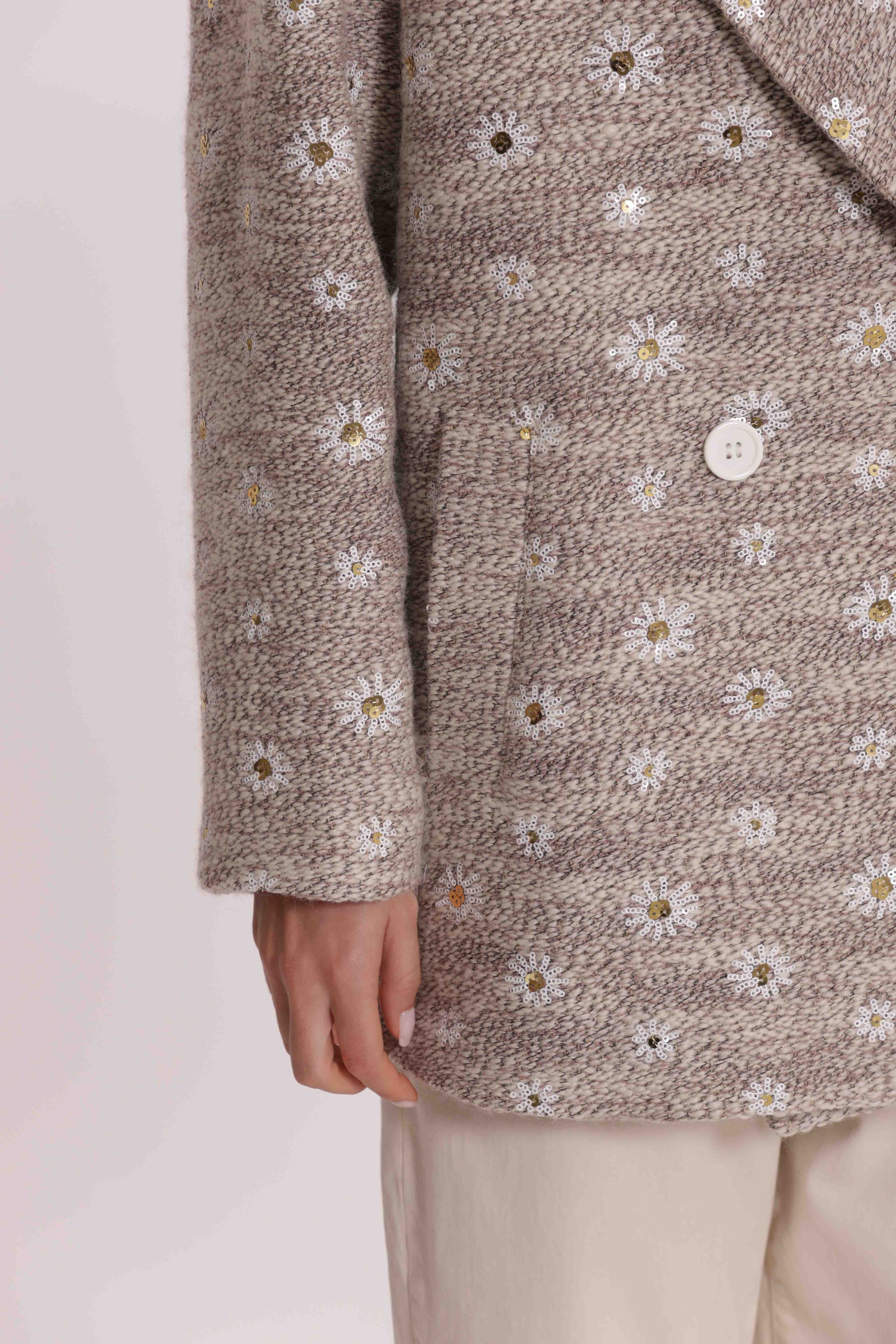 GIACCONE CON MARGHERITE DI PAILLETTES