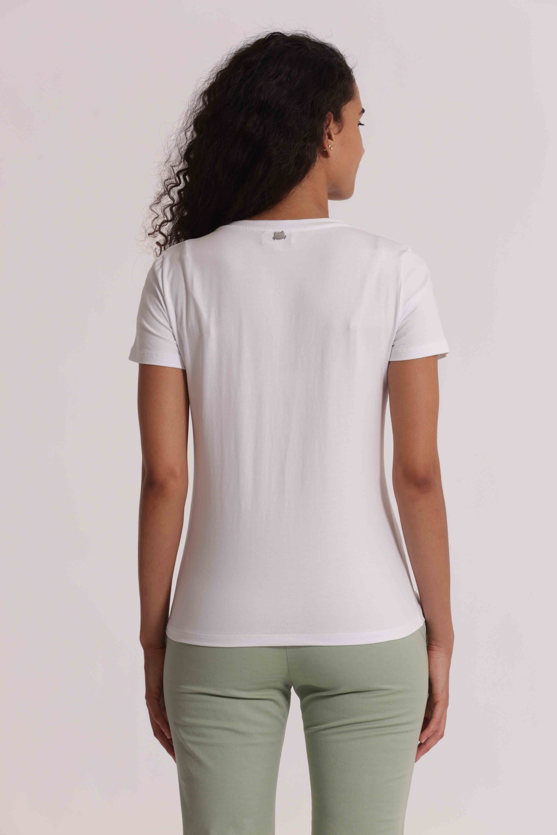 T-SHIRT CON FRANGE DI PERLINE