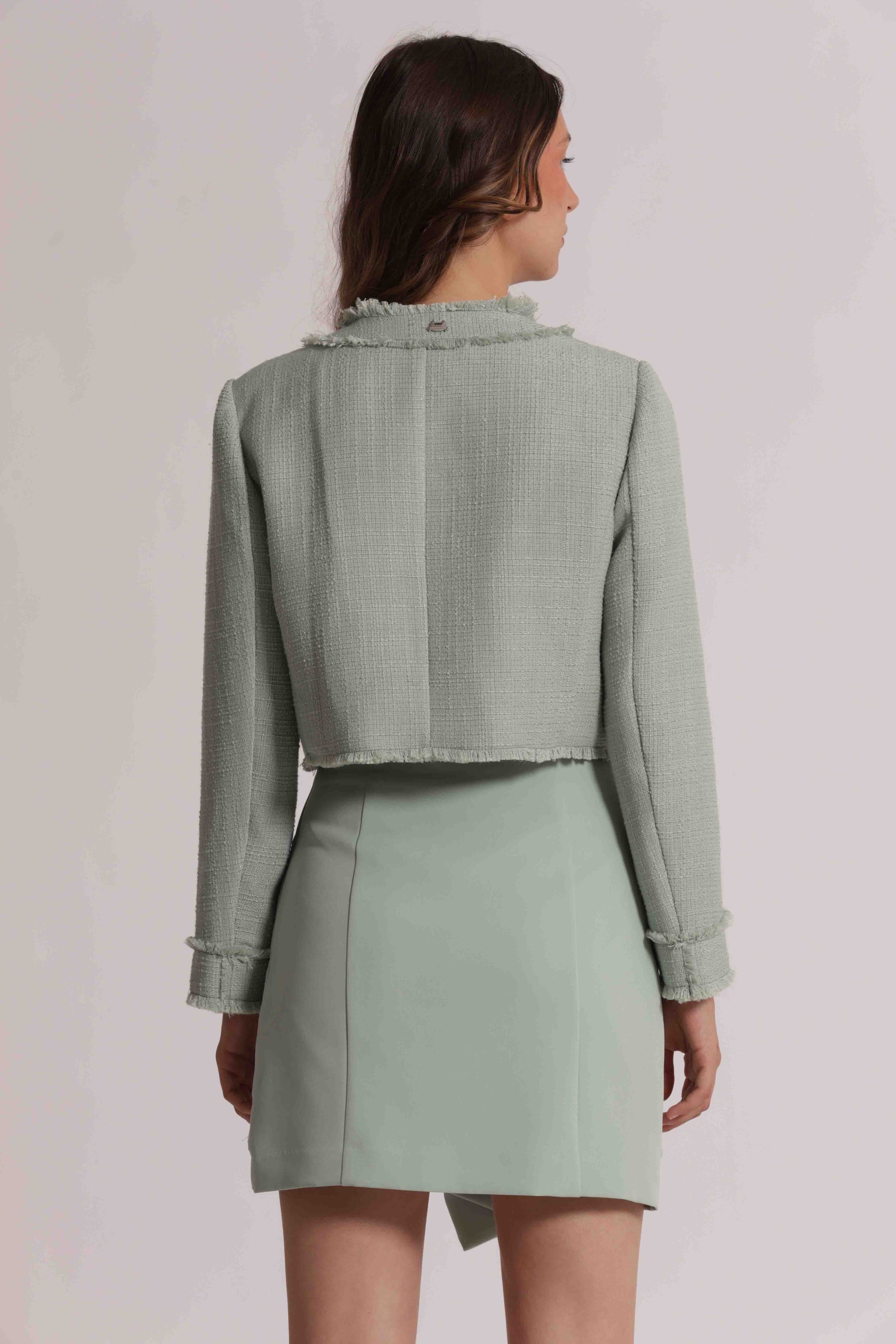 GIACCA IN TWEED CON BOTTONI GIOIELLO