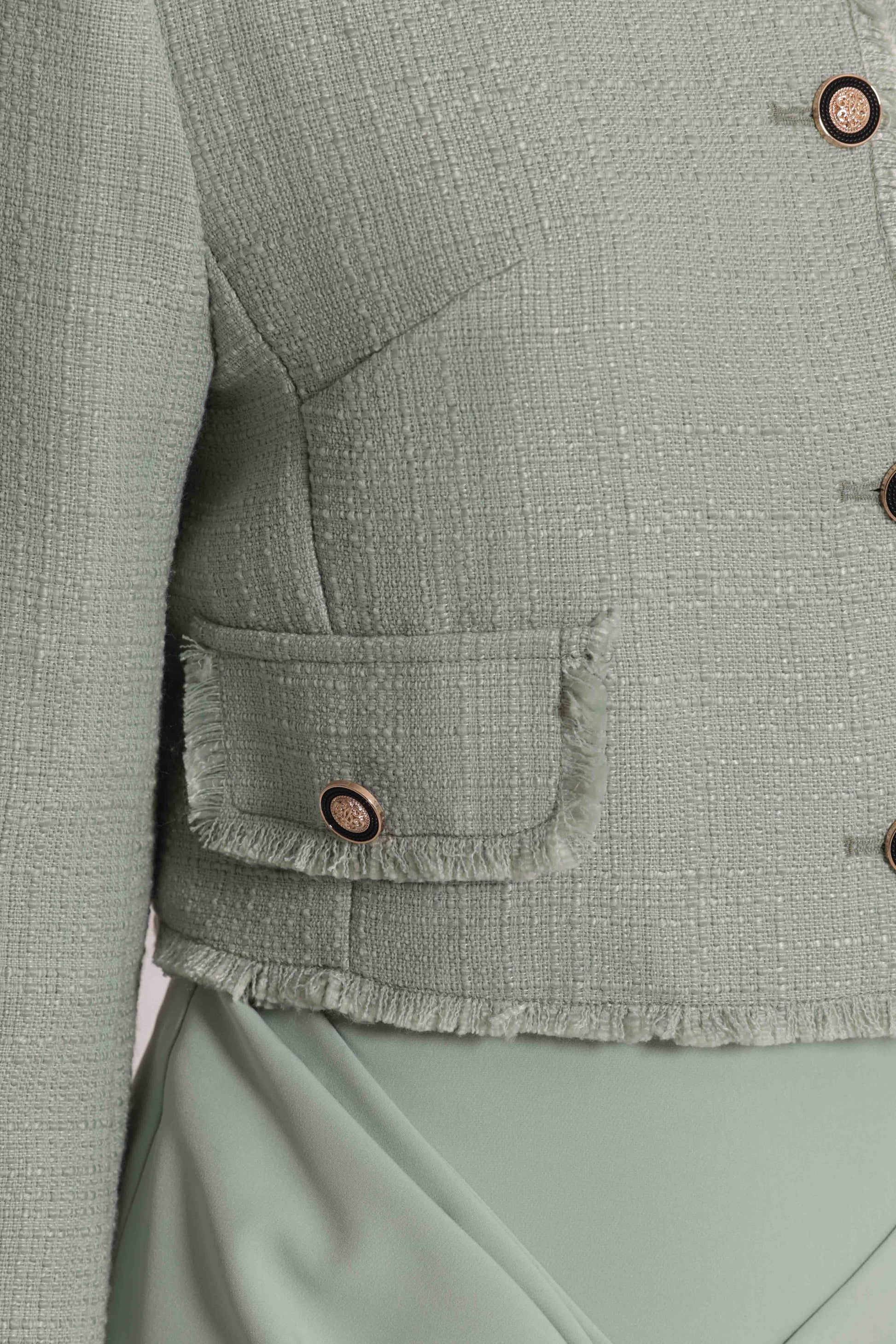 GIACCA IN TWEED CON BOTTONI GIOIELLO
