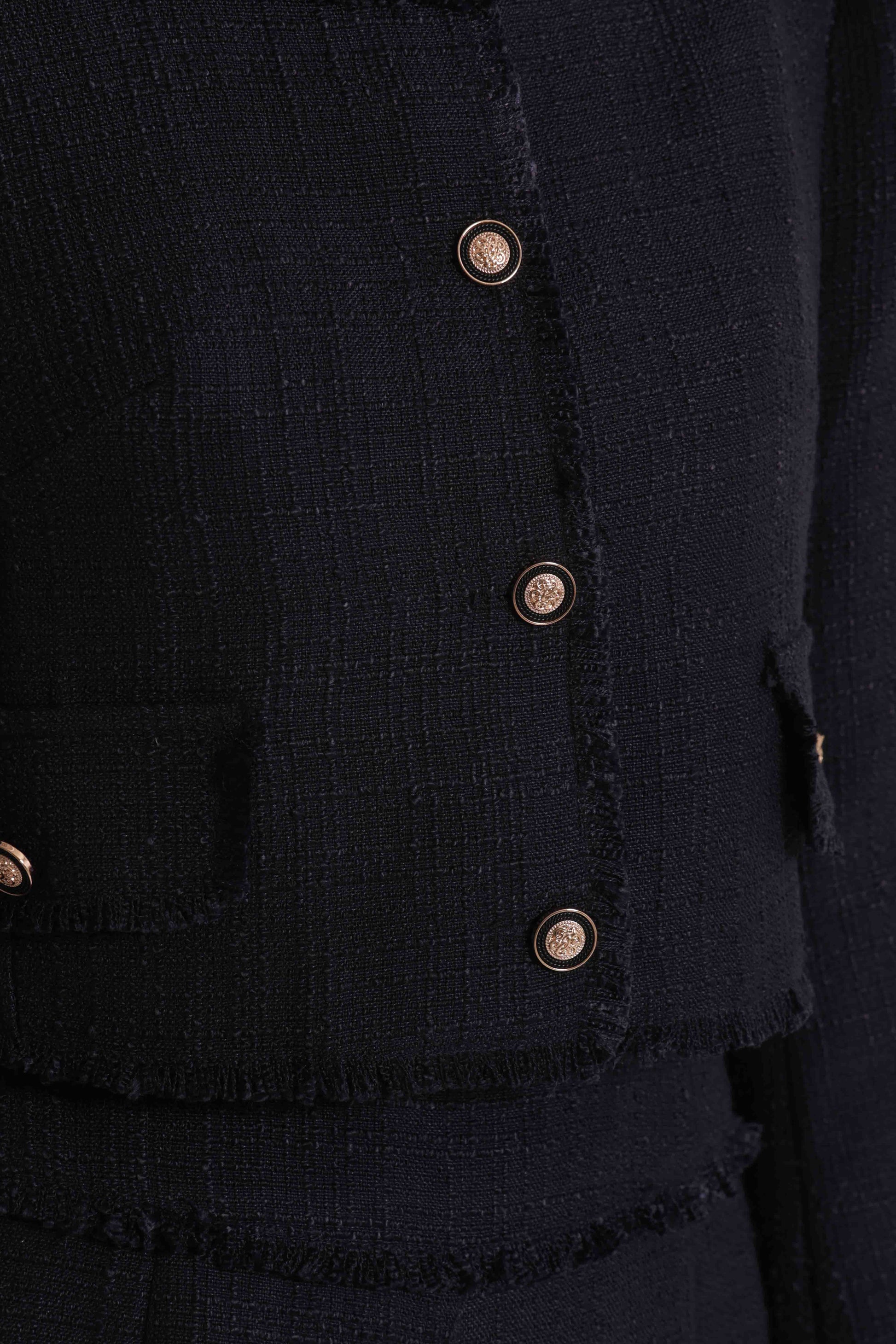 GIACCA IN TWEED CON BOTTONI GIOIELLO