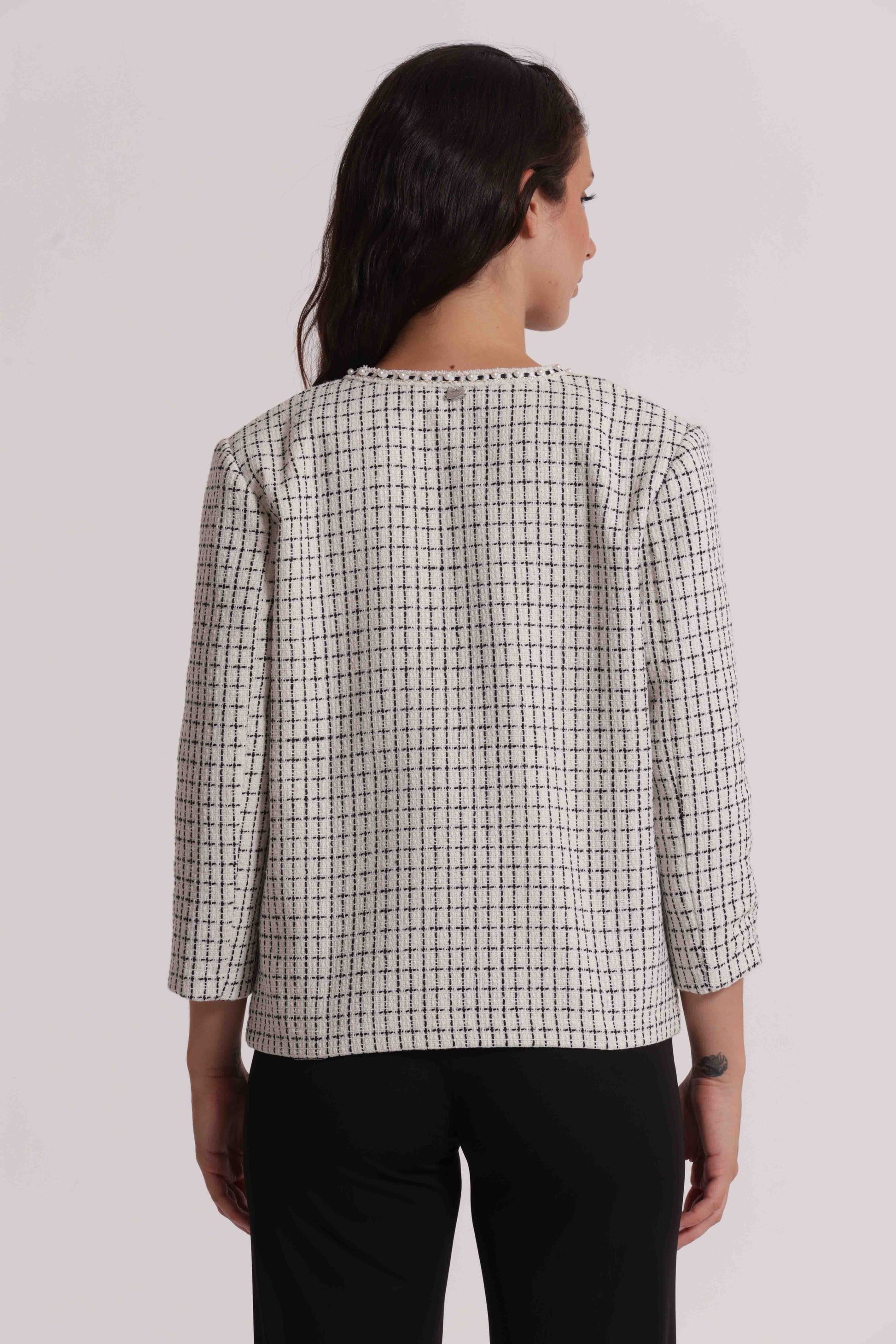 GIACCA IN TWEED CON DETTAGLI CATENA