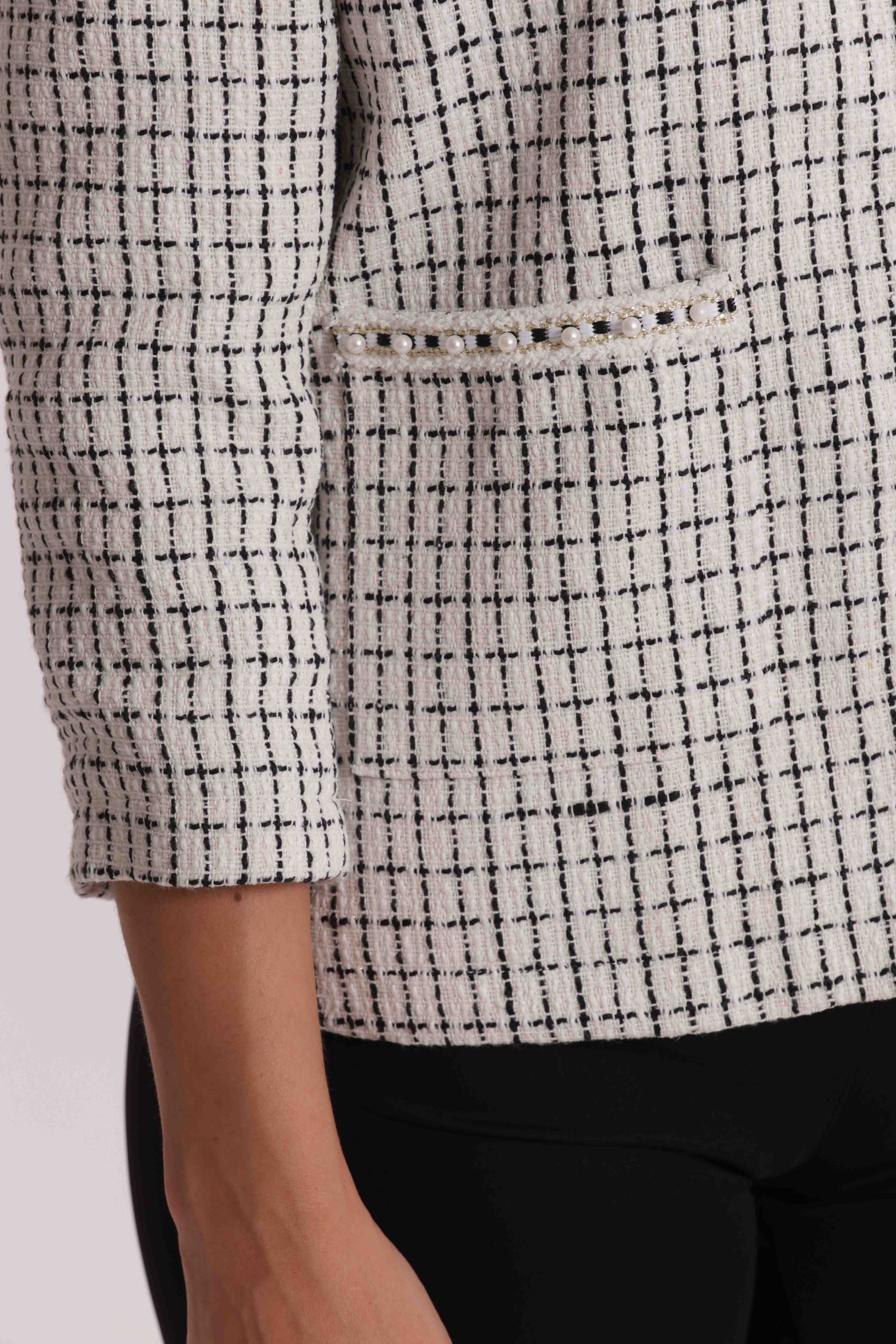 GIACCA IN TWEED CON DETTAGLI CATENA