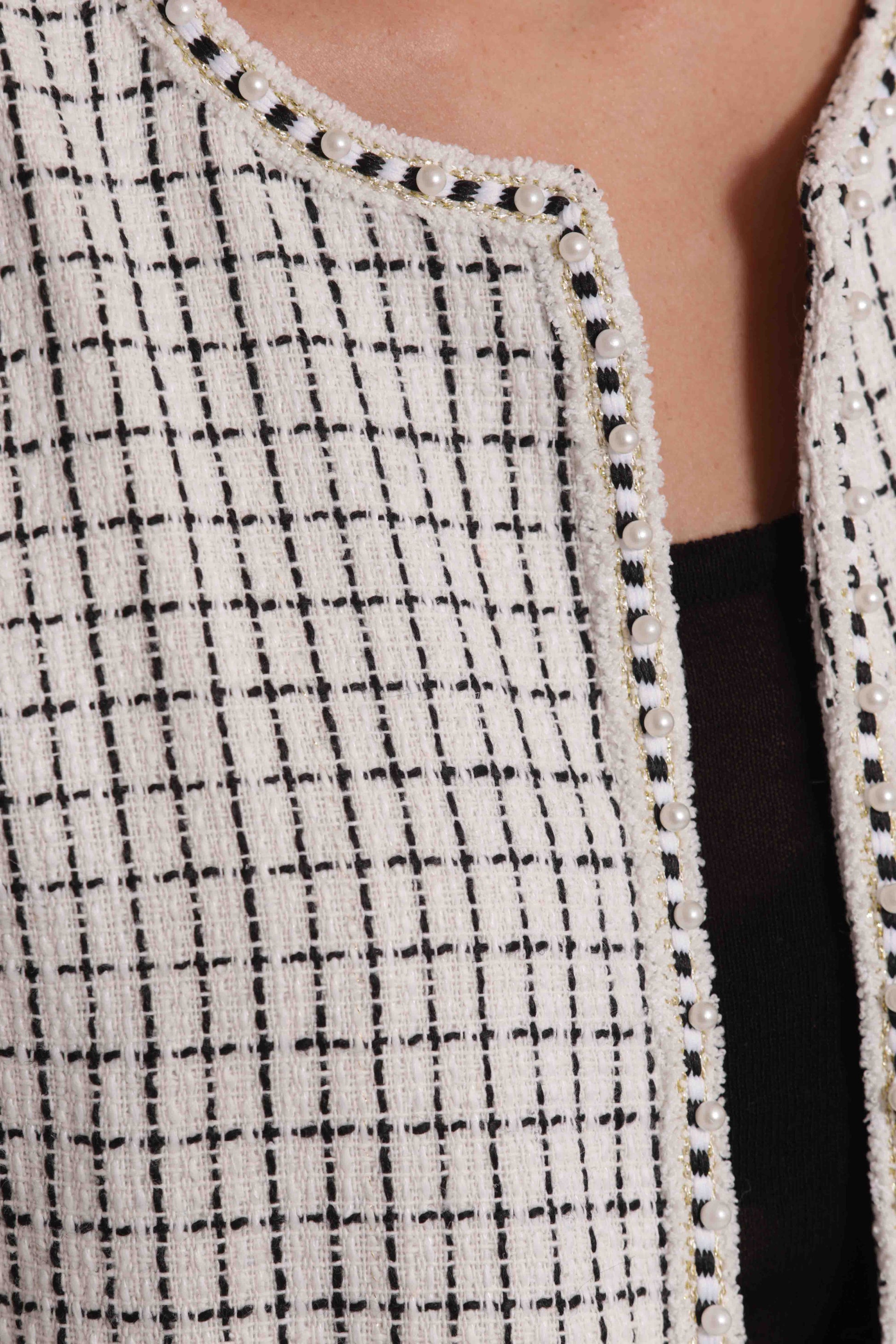 GIACCA IN TWEED CON DETTAGLI CATENA