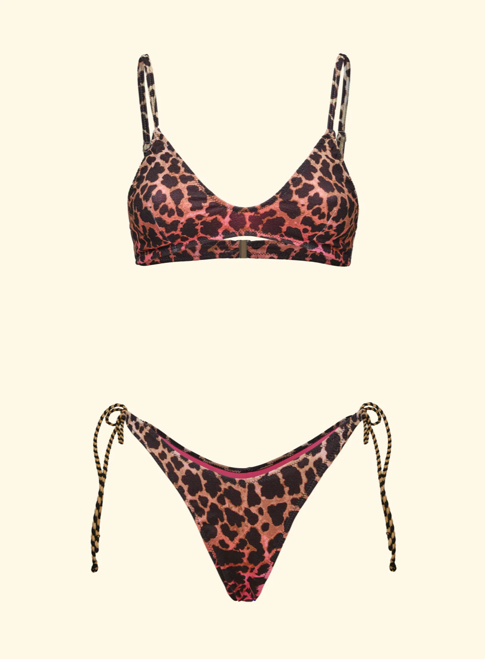Bikini Donna F**K Top Fisso e Slip Americano Regolabile Fantasia SW0191-X08