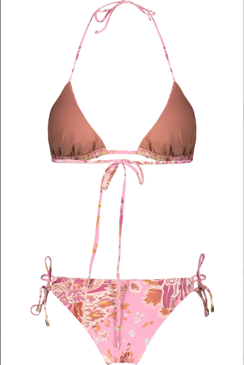 Bikini triangolo ricami e slip brasiliana