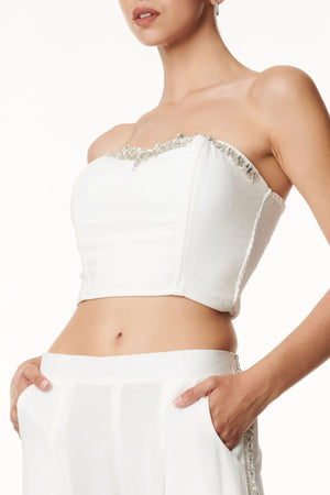 MIRIAM STELLA-BUSTIER RICAMATO