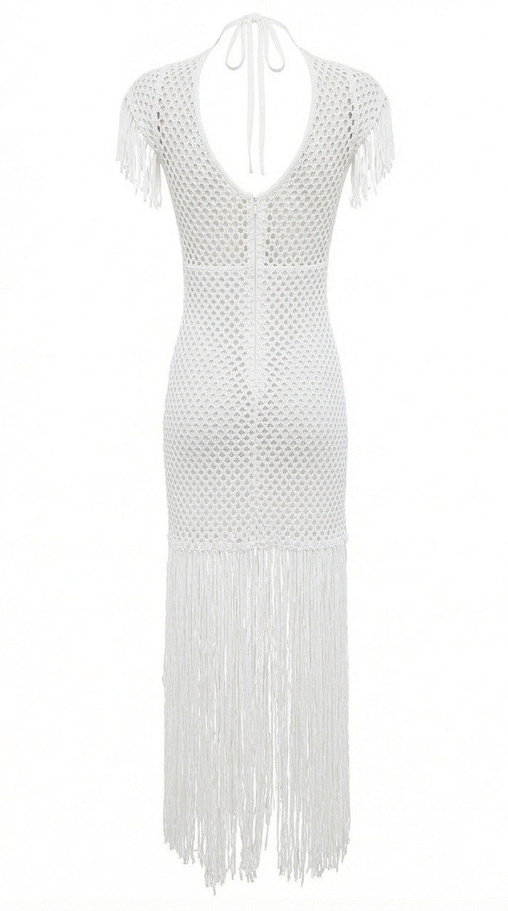 MISS BIKINI LUXE-ABITO IN RETE CON FRANGE