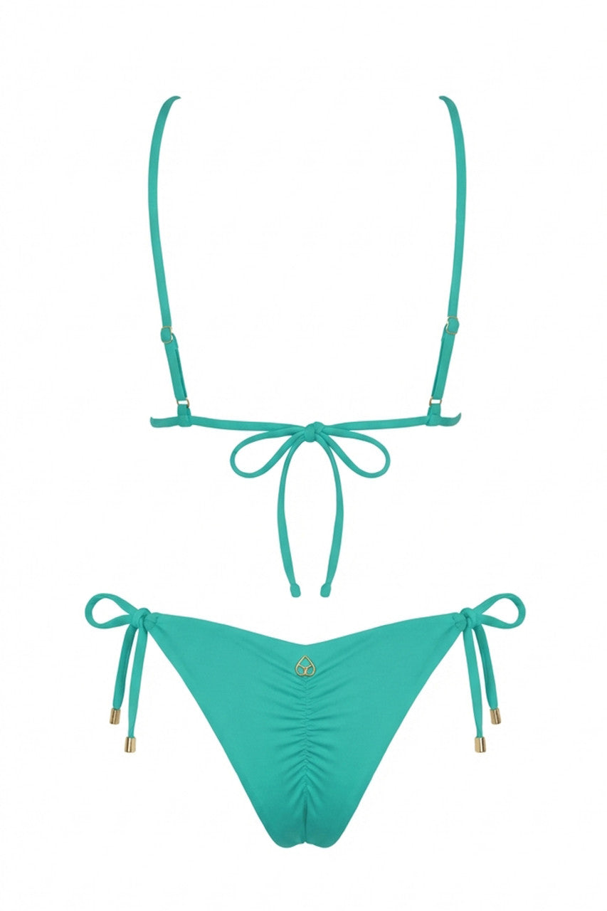 BIKINI TRIANGOLO COLORS CON PIZZO FLOREALE