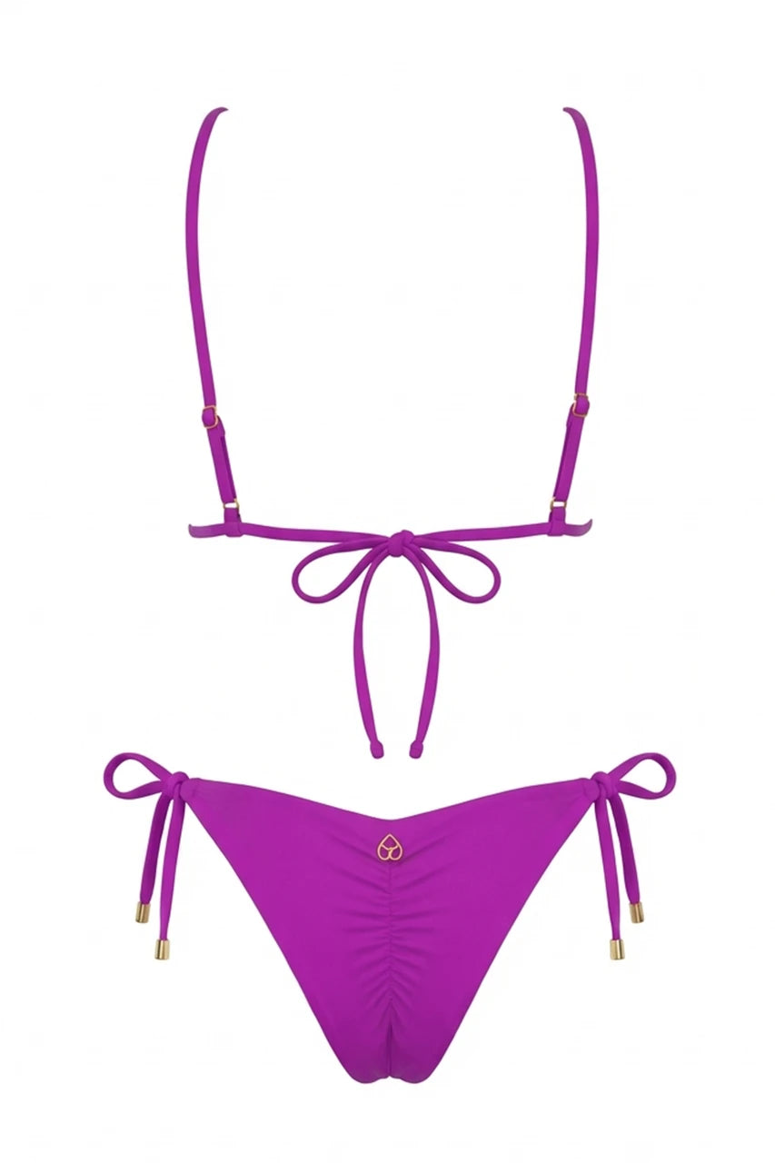 BIKINI TRIANGOLO COLORS CON PIZZO FLOREALE