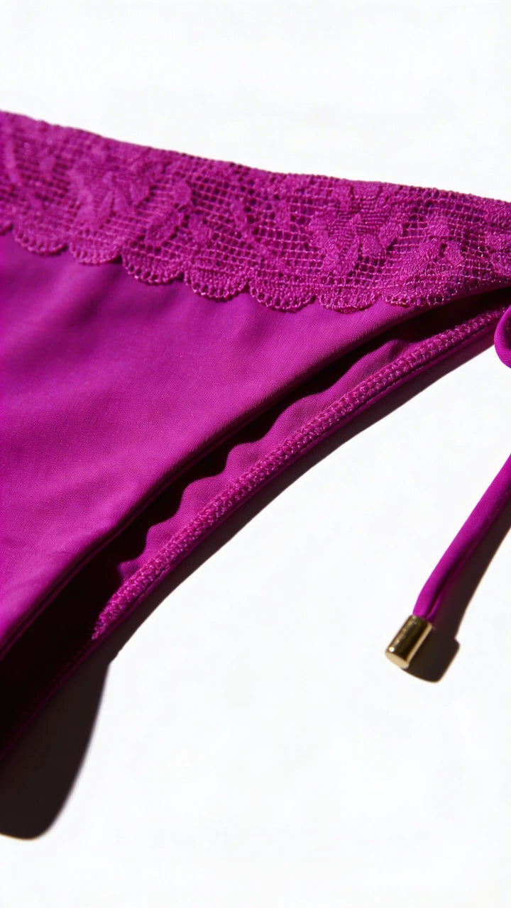 BIKINI TRIANGOLO COLORS CON PIZZO FLOREALE