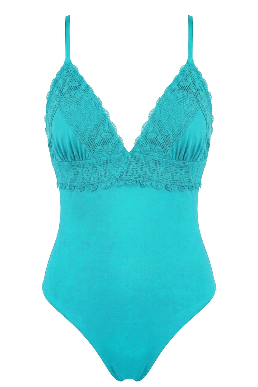 COSTUME INTERO TRIANGOLO CON DETTAGLI IN CROCHET FLOREALE