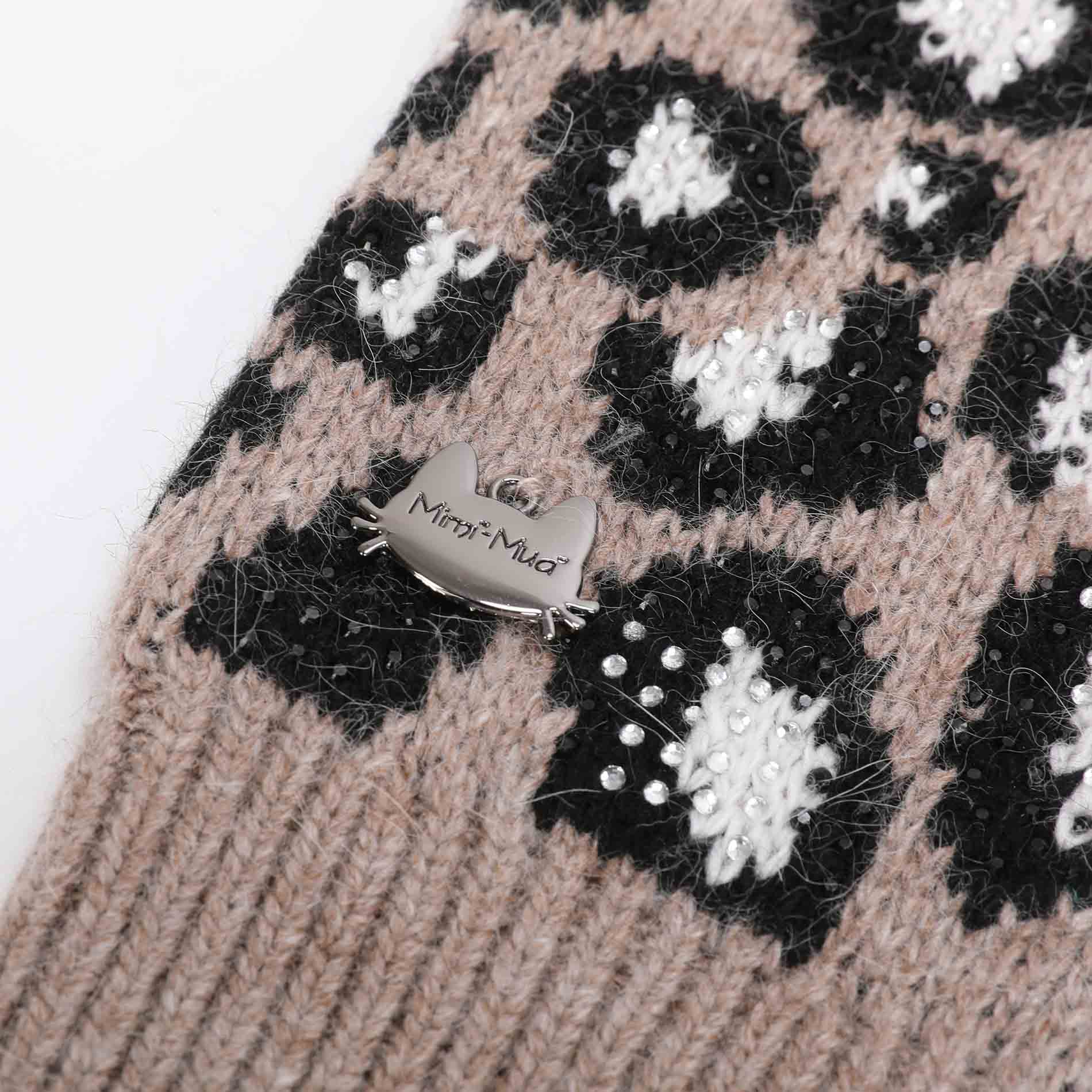 MANICOTTI LEOPARDATI CON STRASS