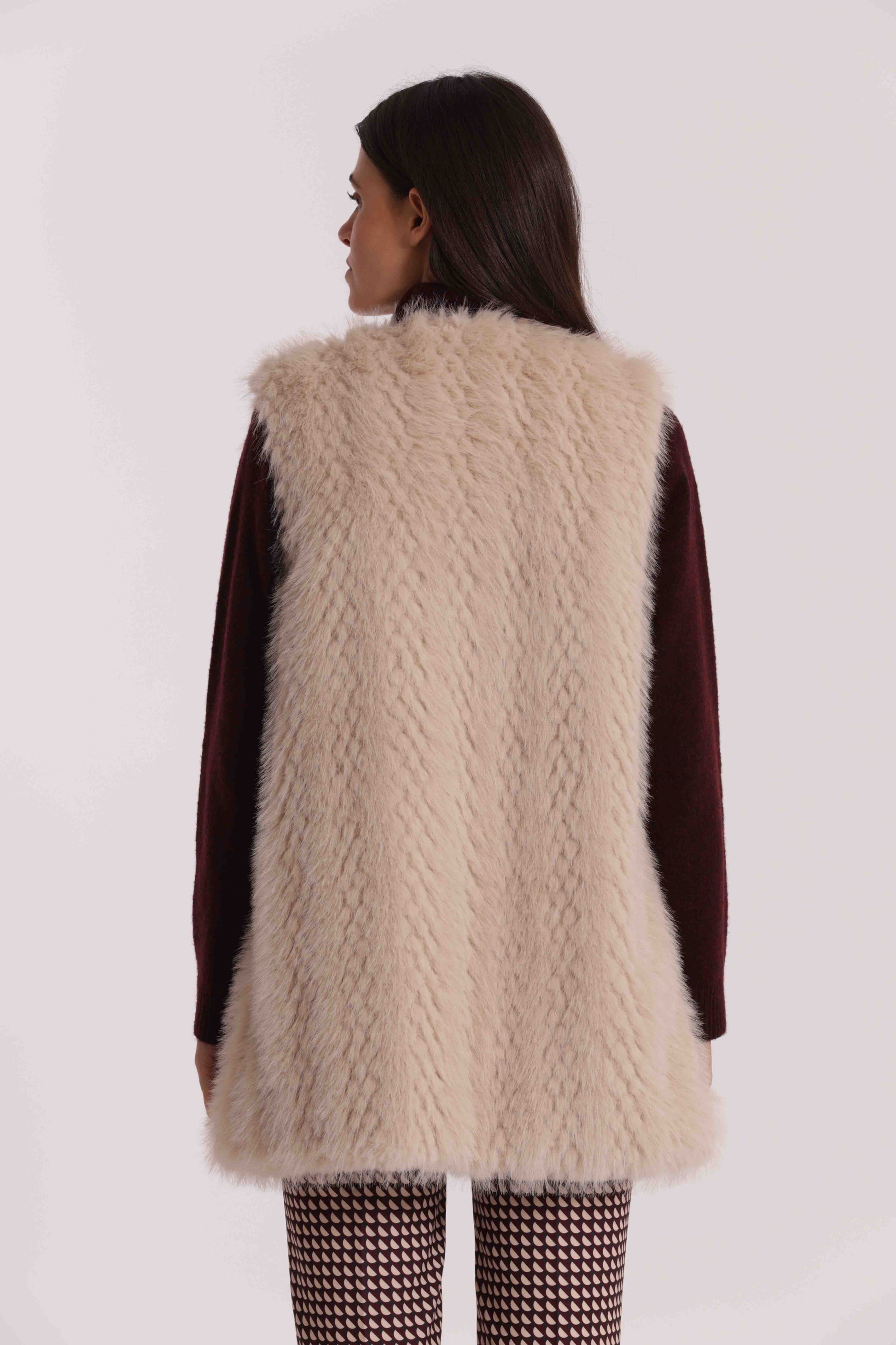 GILET LUNGO EFFETTO MONTONE