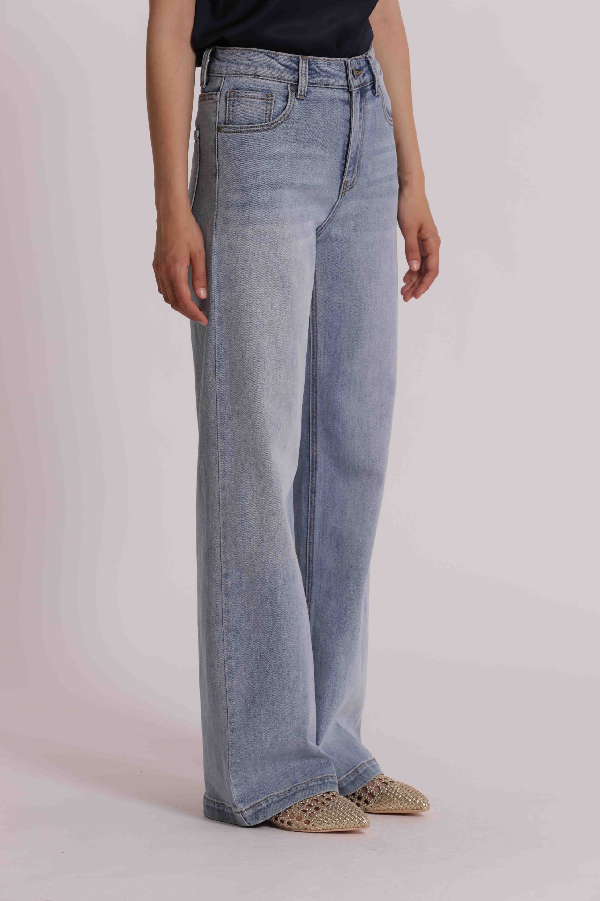JEANS A VITA ALTA WIDE LEG