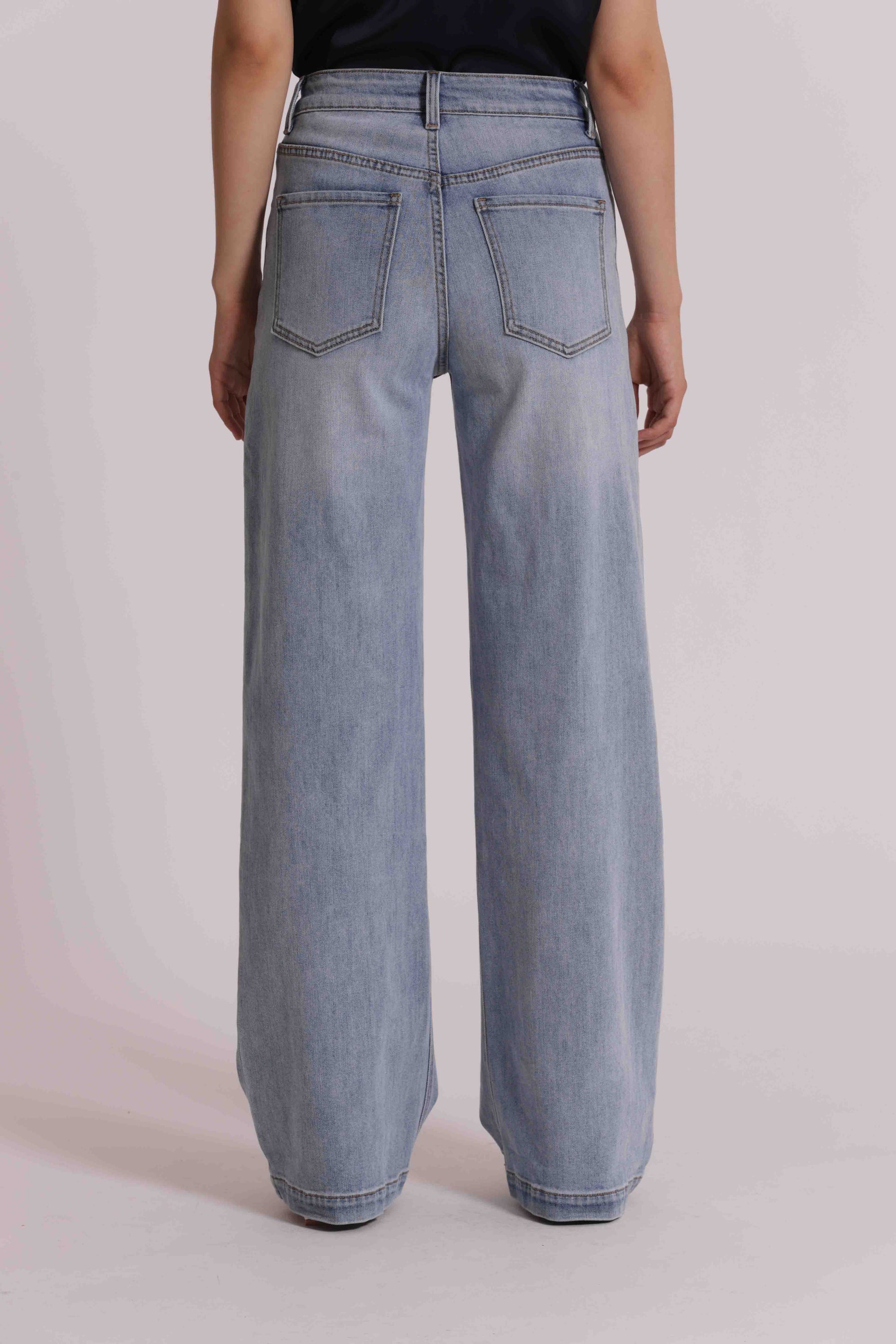 JEANS A VITA ALTA WIDE LEG