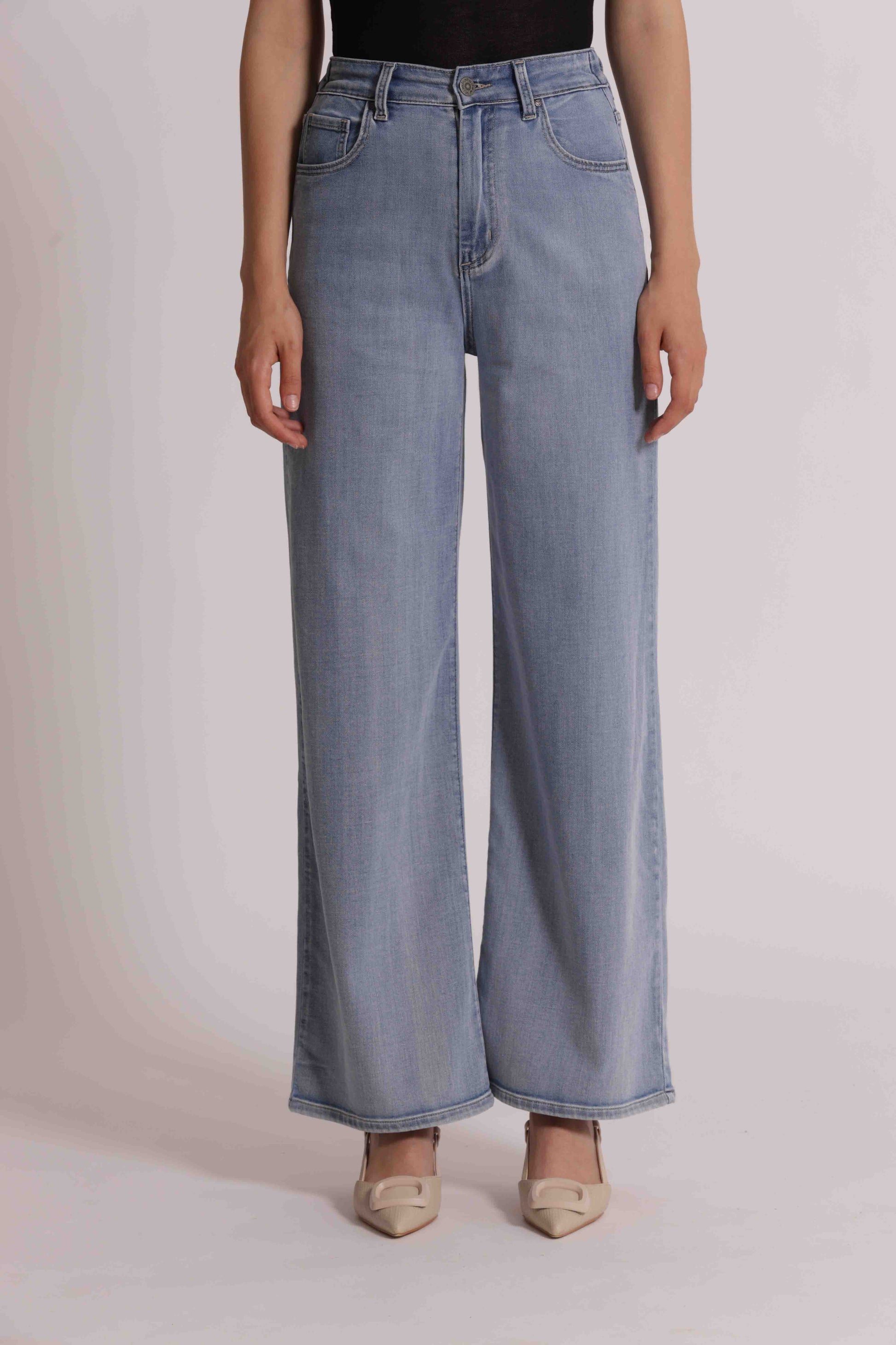 JEANS PALAZZO CON ELASTICO