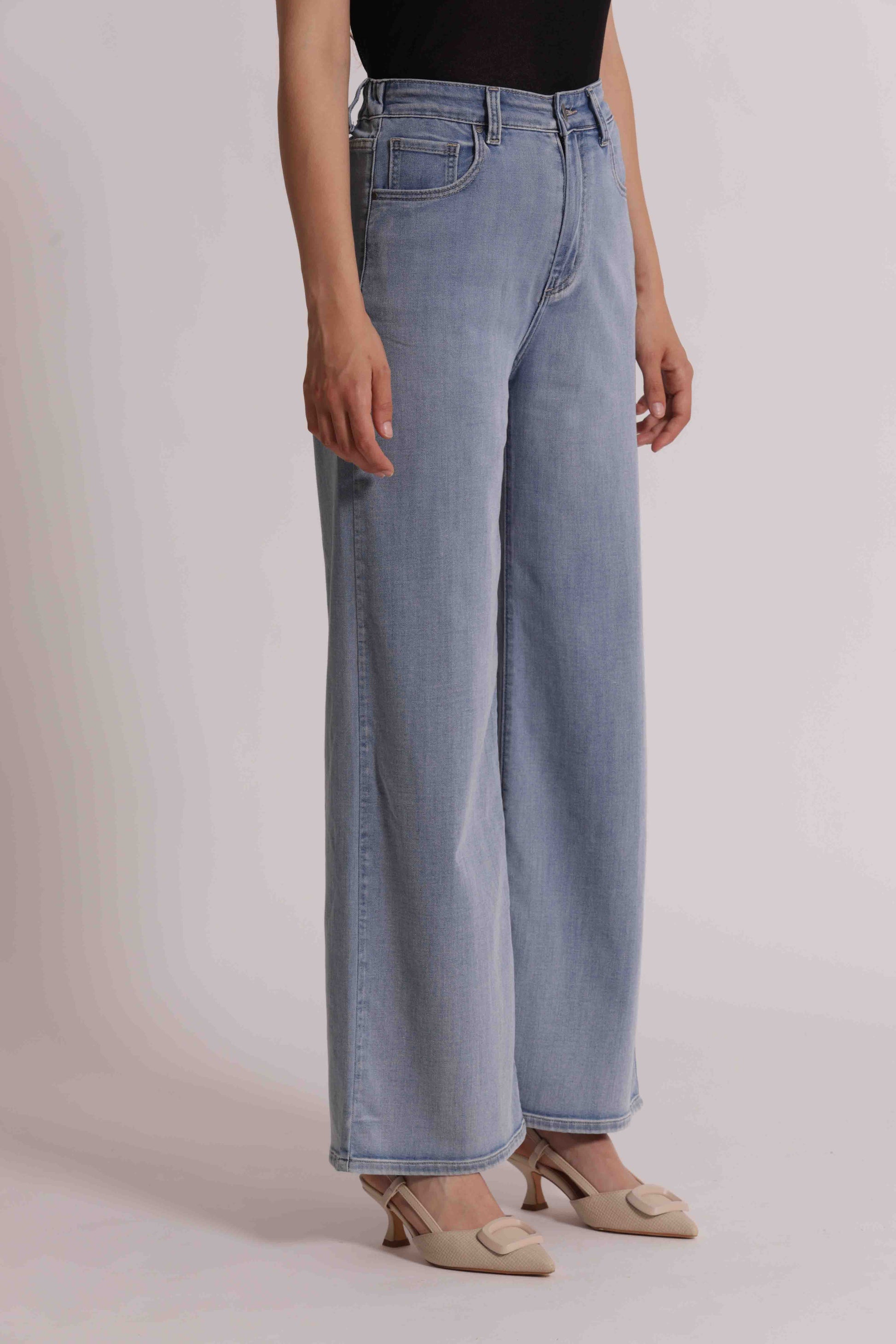 JEANS PALAZZO CON ELASTICO