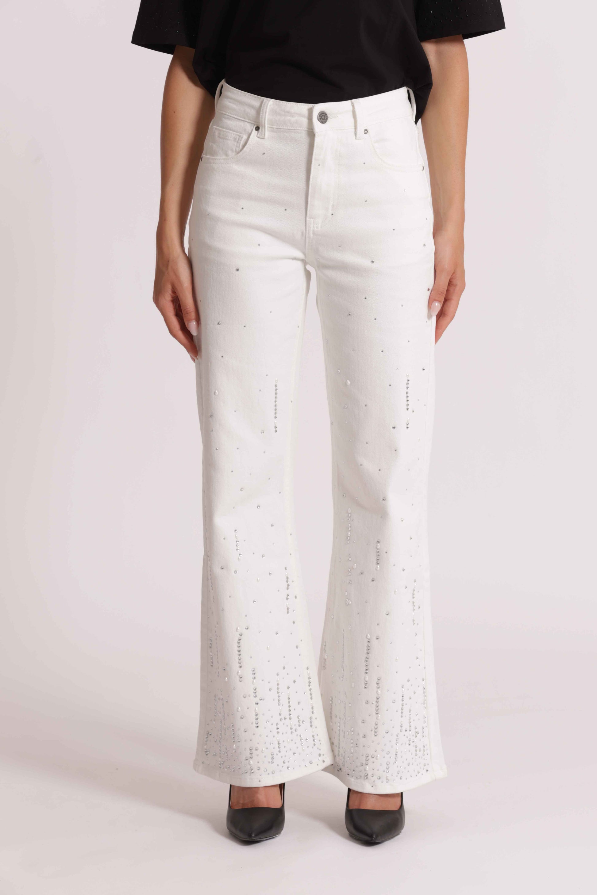 JEANS PIOGGIA DI STRASS