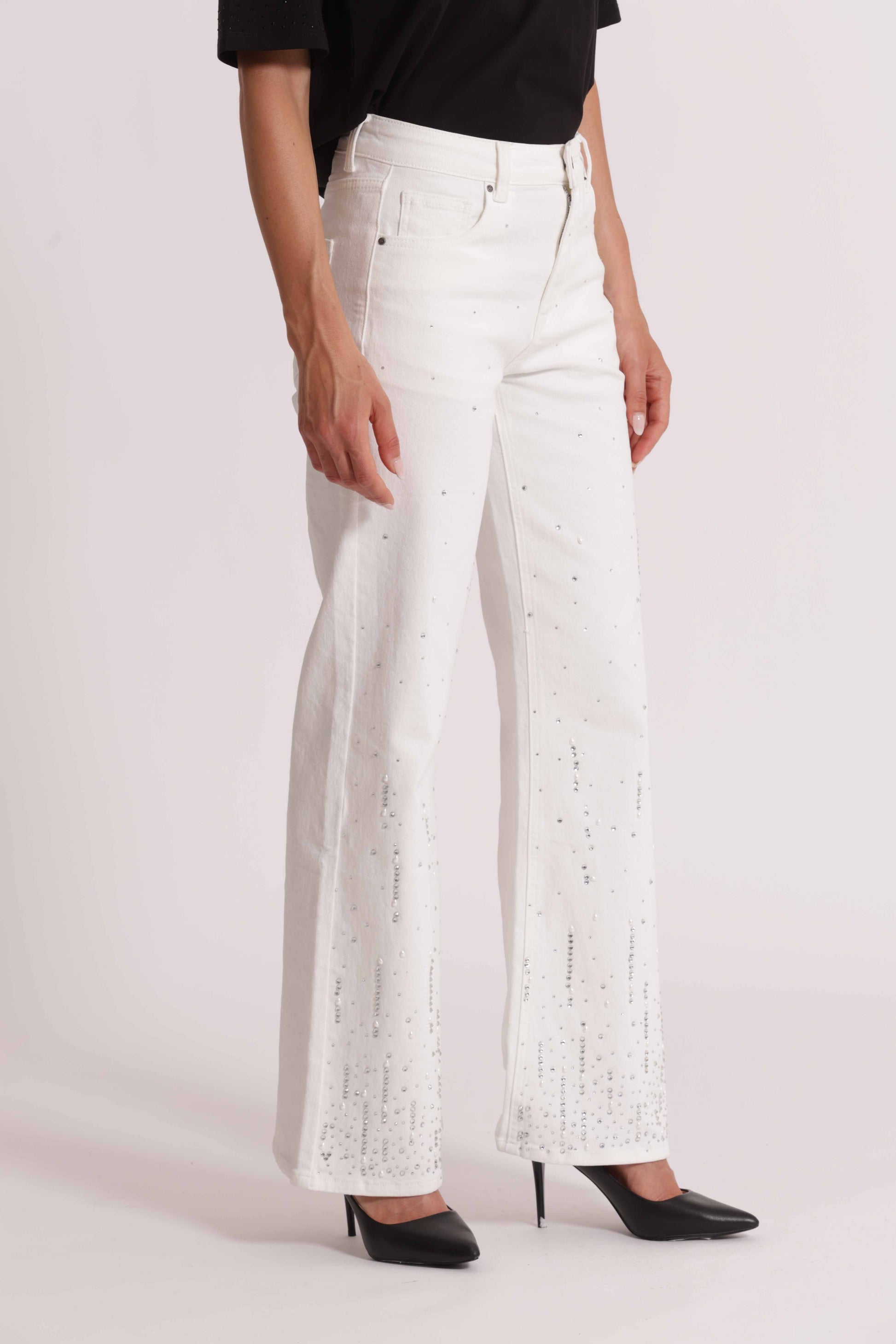 JEANS PIOGGIA DI STRASS