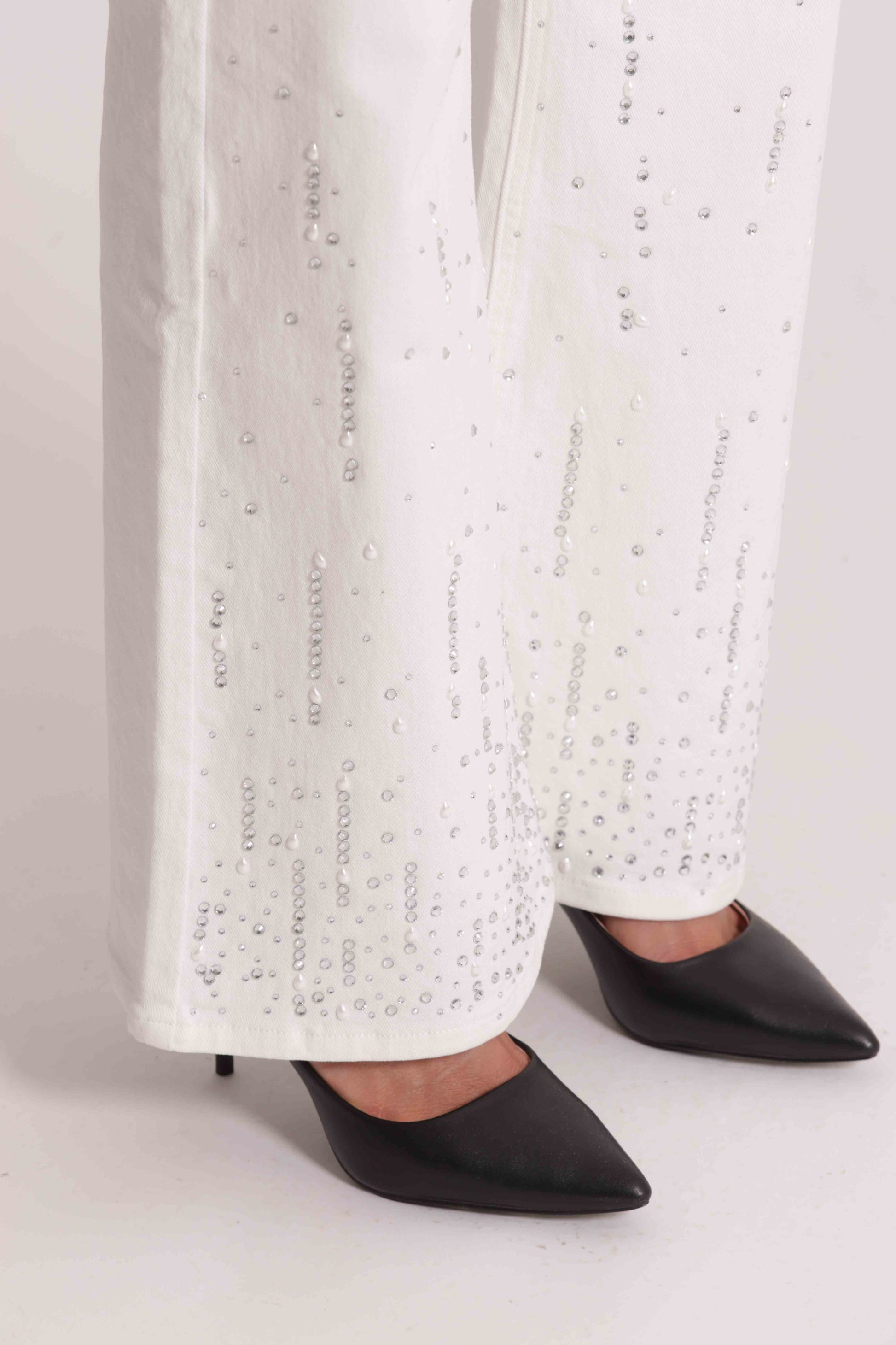 JEANS PIOGGIA DI STRASS